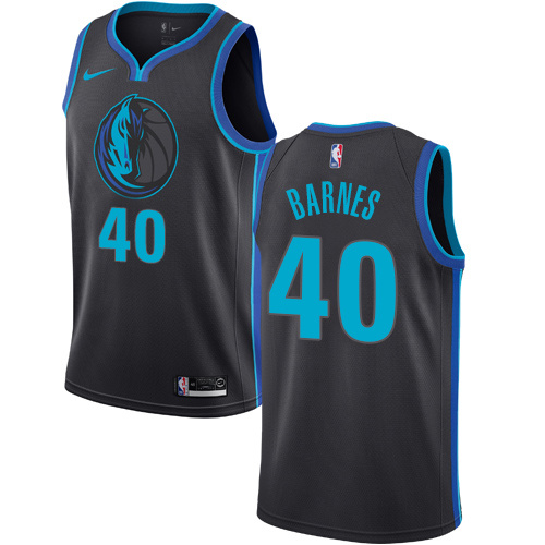 NBA Men Dallas Mavericks Black #40 BARNES Jersey High Quality Name and Number Print - leoleo123123