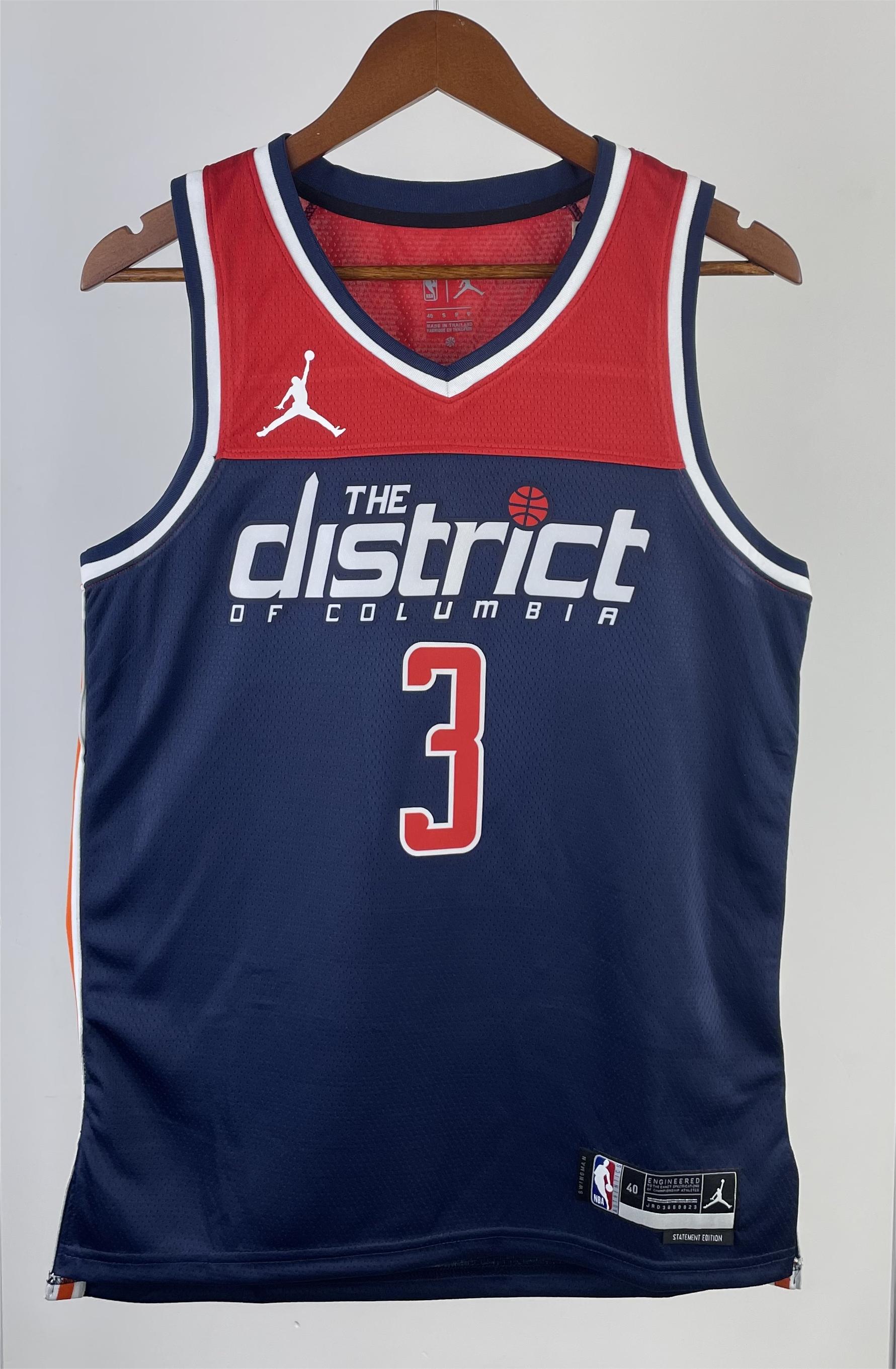 NBA Men 2023 Washington Wizards with Jordan Logo Dark Blue #3 BEAL Jersey High Quality Name and Number Print - leoleo123123
