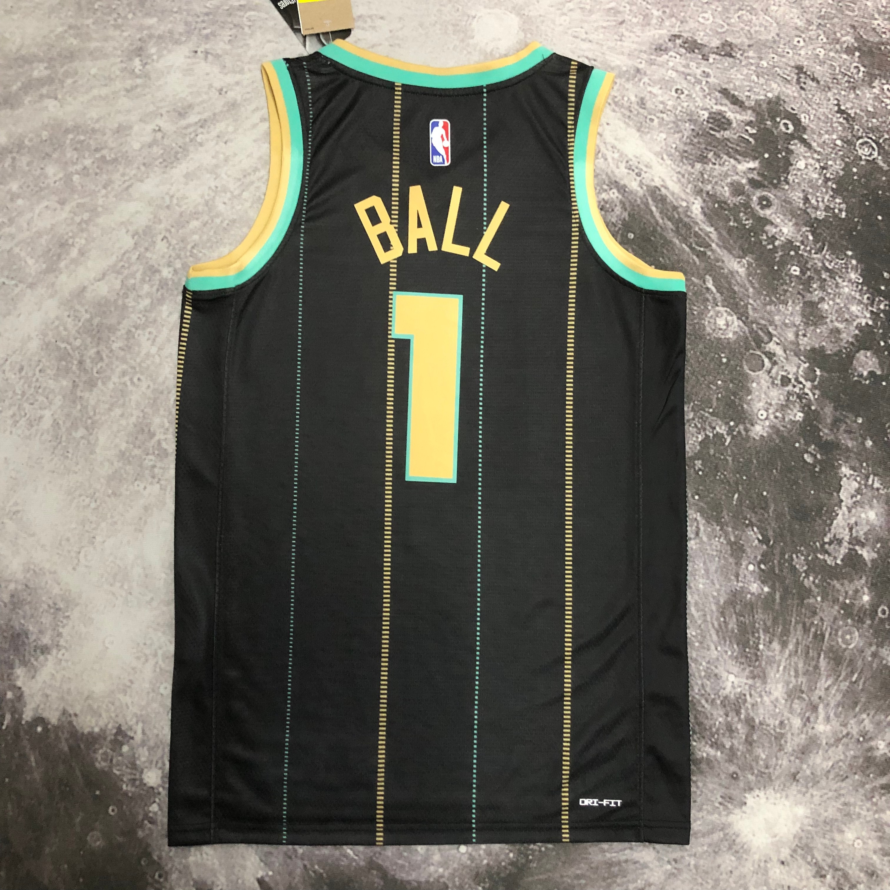 NBA Men 2023 Charlotte Hornets Black #1 BALL Jersey High Quality Name and Number Print - leoleo123123