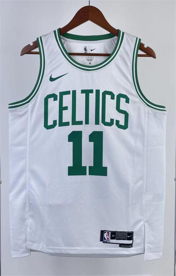 NBA Men Season 2023 Boston Celtics White #11 IRVING Jersey High Quality Name and Number Print - leoleo123123