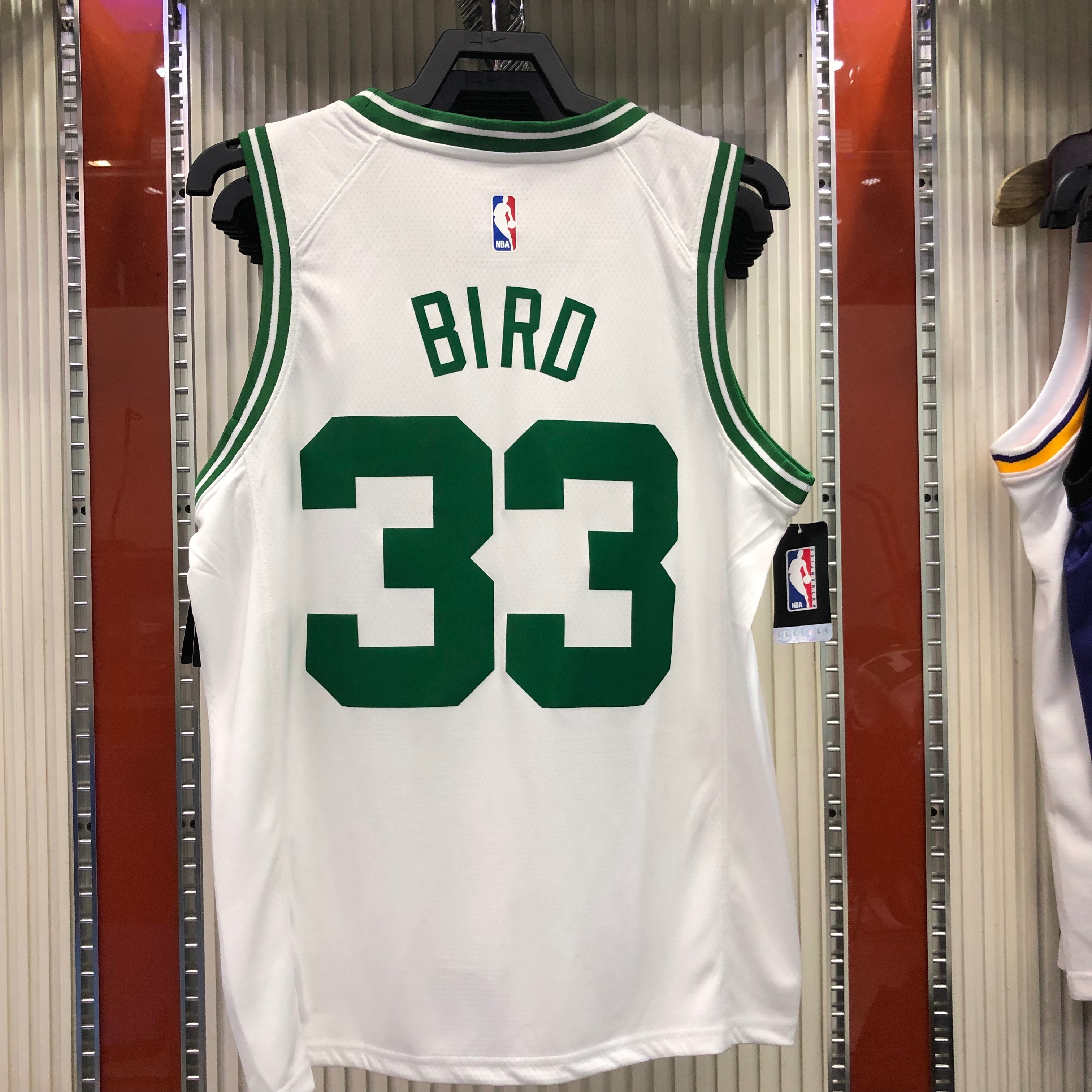 NBA Boston Celtics Retro White with Green Name #33 BIRD Jersey High Quality Name and Number Print - leoleo123123