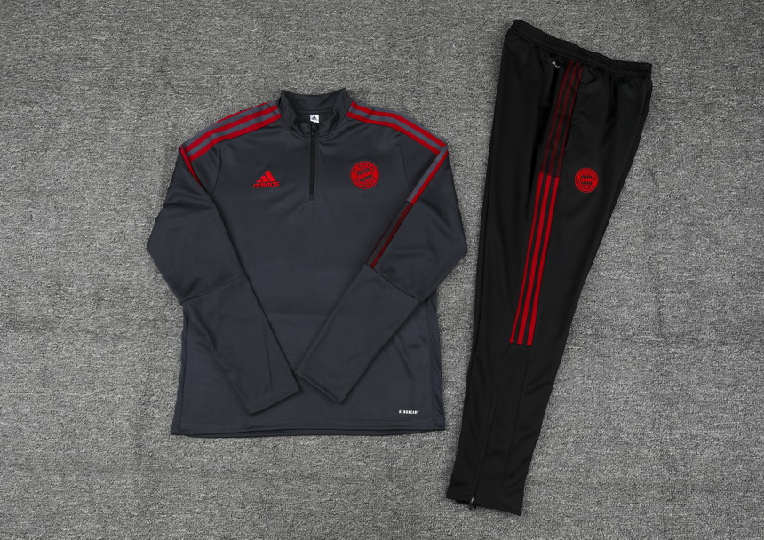 21/22 Bayern Munich Kids Black Sweater Tracksuit Thai Quality - leoleo123123