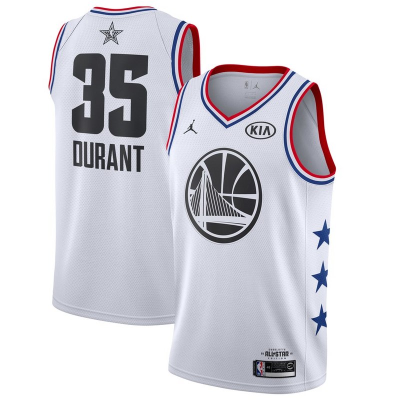 NBA Men 2019 All Star Jerseys White #35 DURANT Jersey High Quality Name and Number Print - leoleo123123