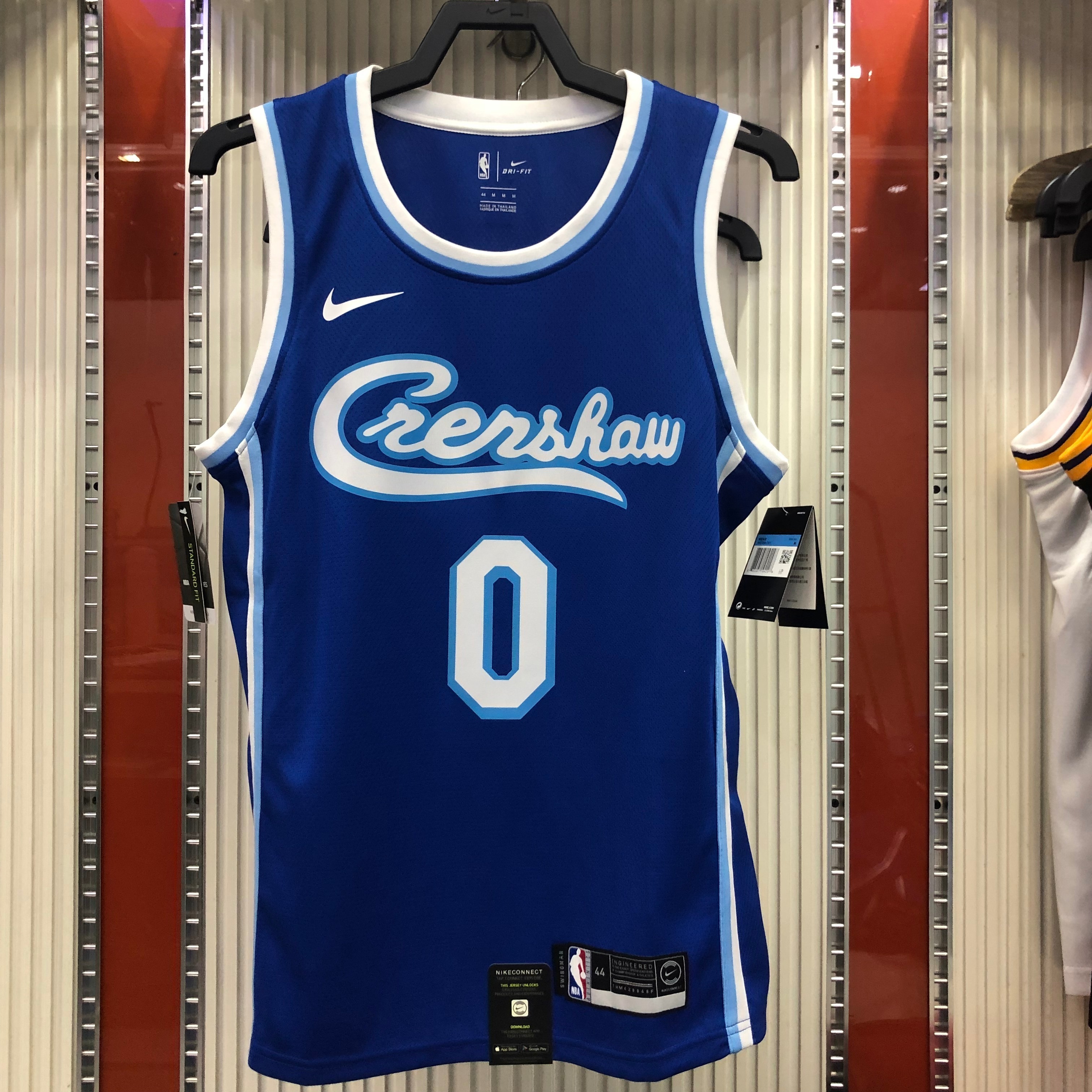 NBA Men Los Angeles Lakers Retro in Latin with Crenshaw #0 YOUNG Blue Round Neck Jersey High Quality Name and Number Print - leoleo123123