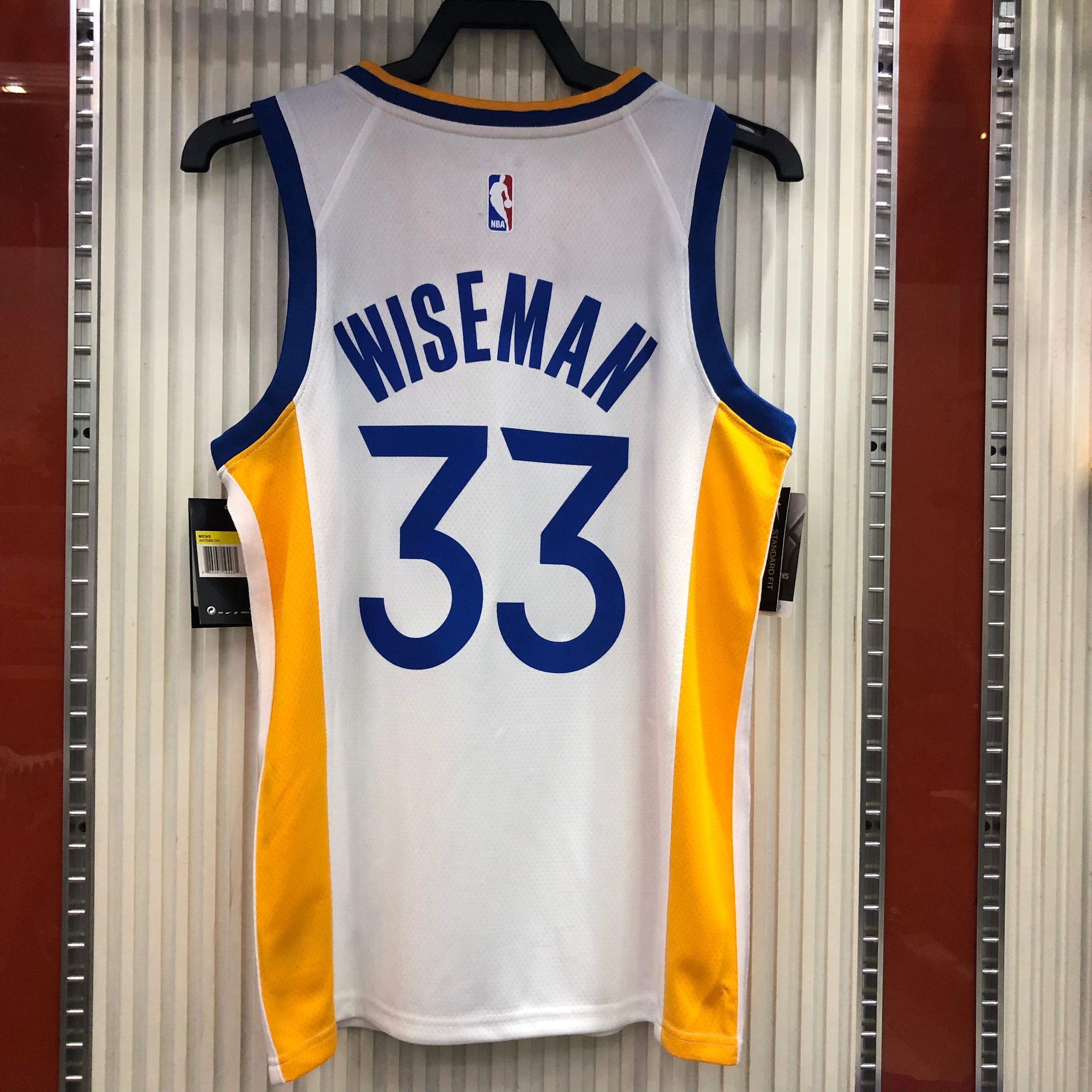 NBA Men Golden State Warriors White #33 WISEMAN Jersey High Quality Name and Number Print - leoleo123123