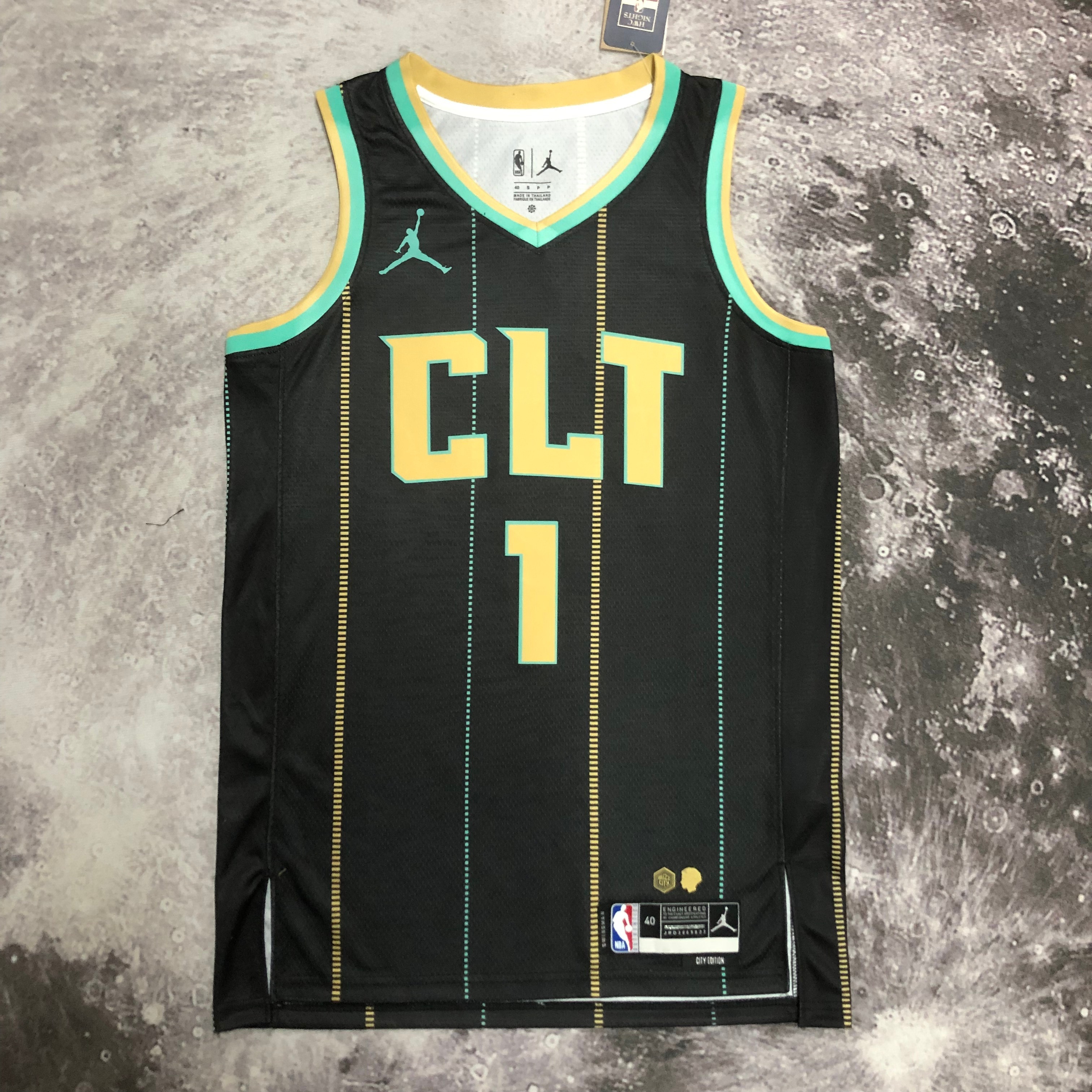 NBA Men 2023 Charlotte Hornets Black #1 BALL Jersey High Quality Name and Number Print - leoleo123123