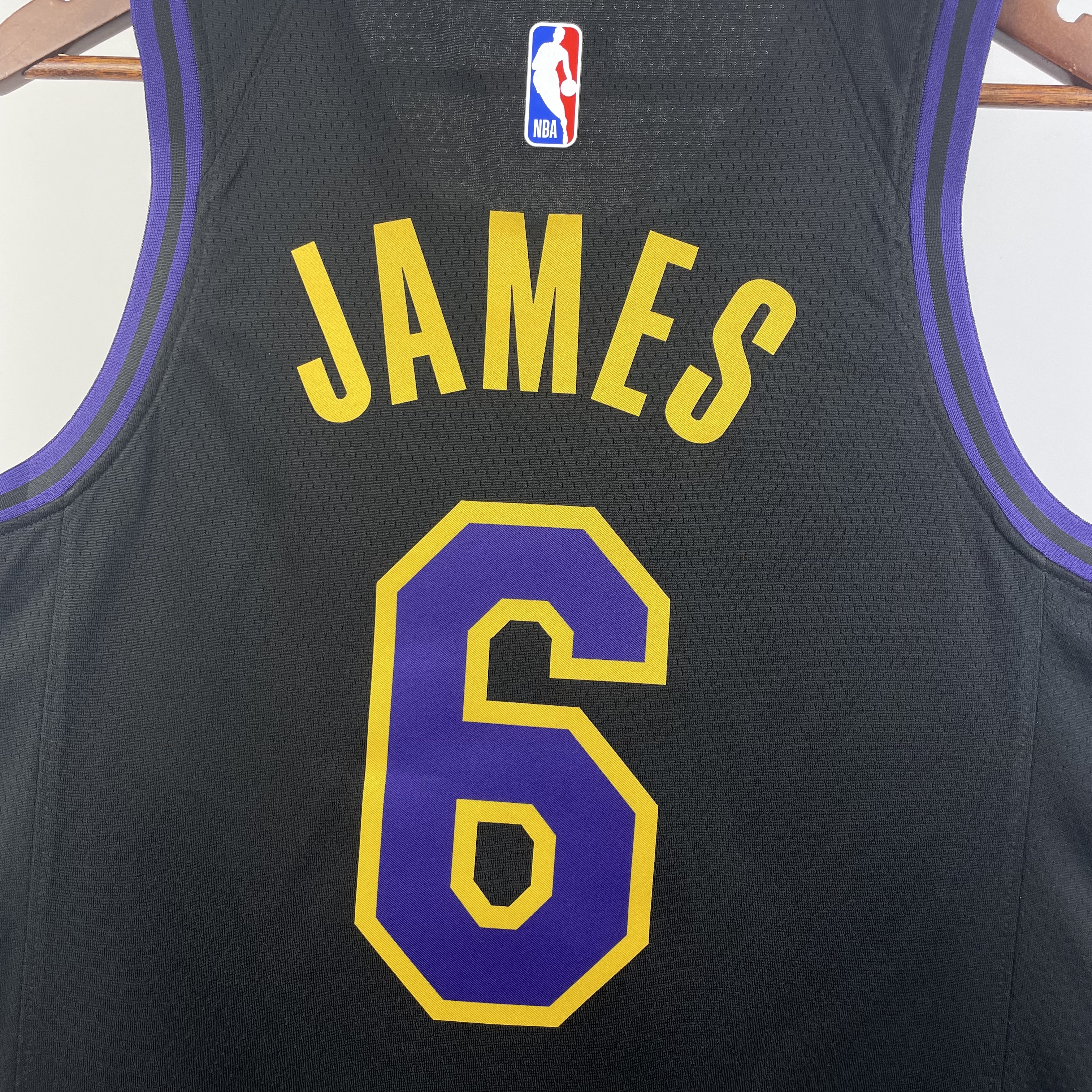 NBA Men 2024 Los Angeles Lakers Black City Version #6 JAMES Jersey High Quality Name and Number Print - leoleo123123