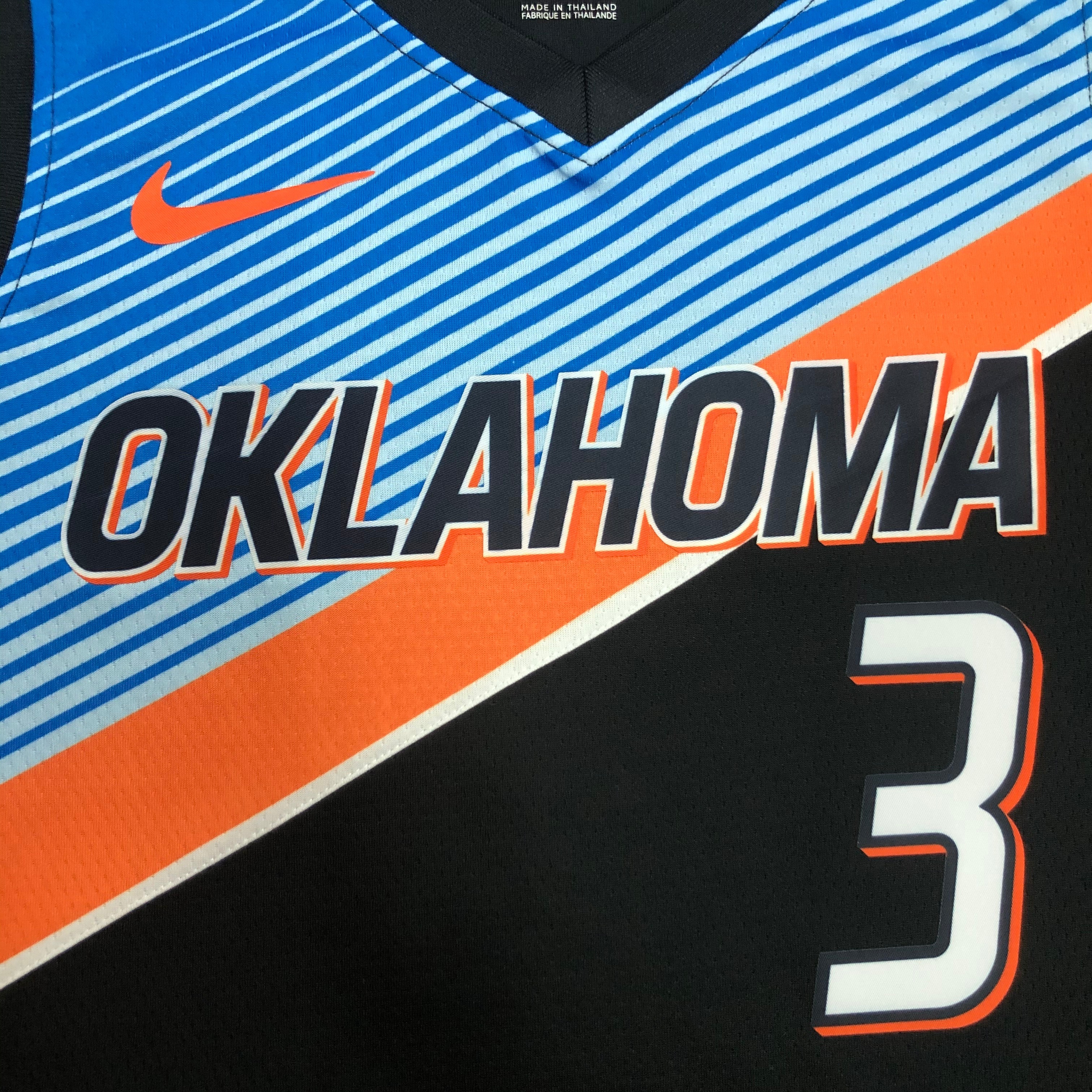 NBA Men Oklahoma City Thunder City Version Black #3 PAUL Jersey High Quality Name and Number Print - leoleo123123