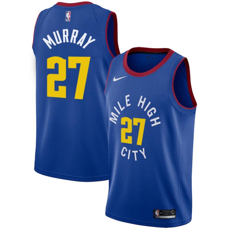 NBA Men Denver Nuggets Blue City #27 MURRAY Jersey High Quality Name and Number Print - leoleo123123