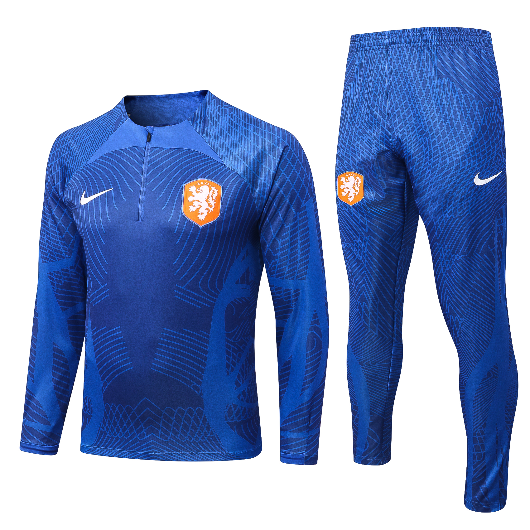 22-23 Holland Blue Sweater Tracksuit with Ink-jet Printing Thai Quality - leoleo123123