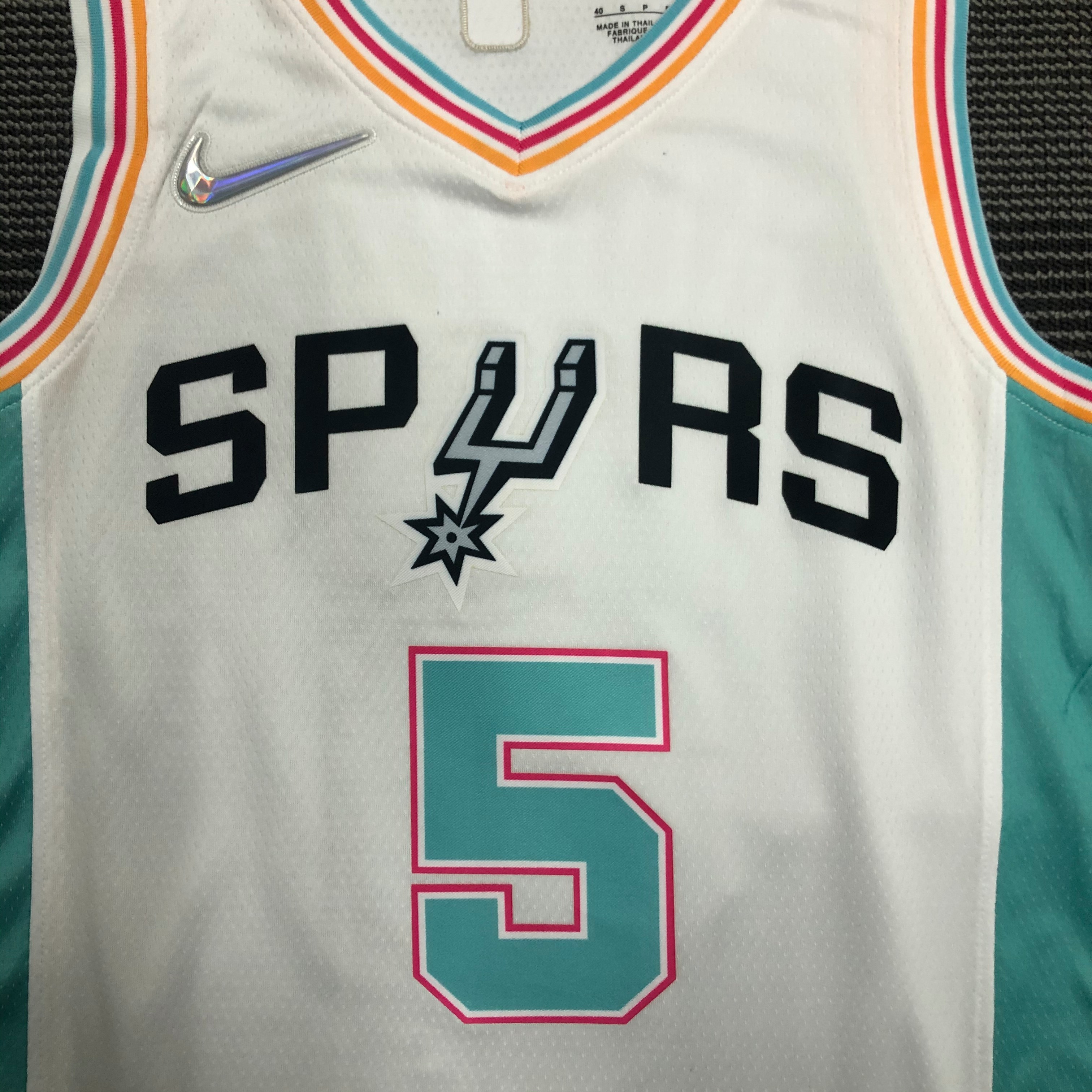 NBA Men 75th Anniversary Season 2022 San Antonio Spurs White #5 MURRAY Jersey High Quality Name and Number Print - leoleo123123