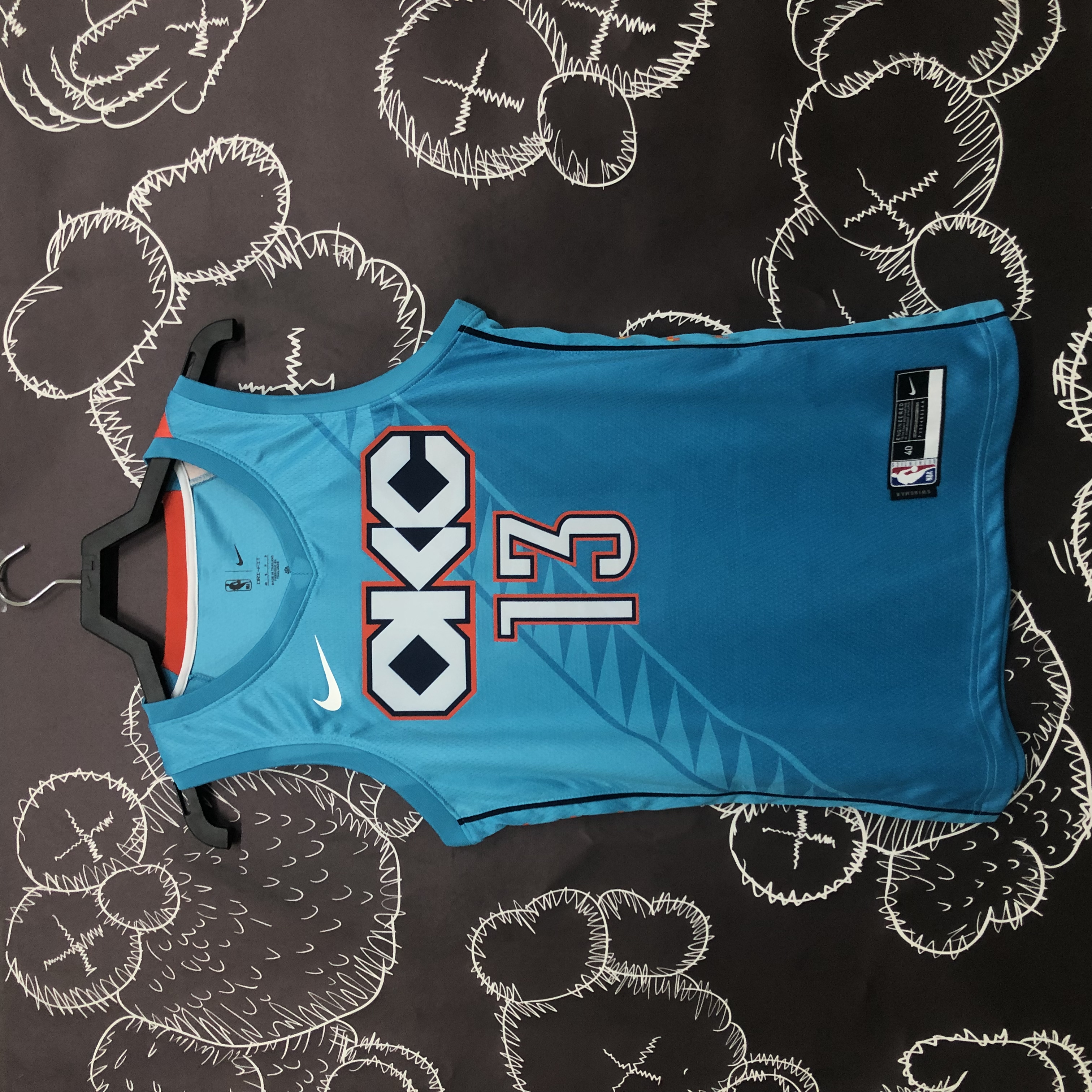 NBA Men Oklahoma City Thunder City Version Blue #13 GEORGE Jersey High Quality Name and Number Print - leoleo123123