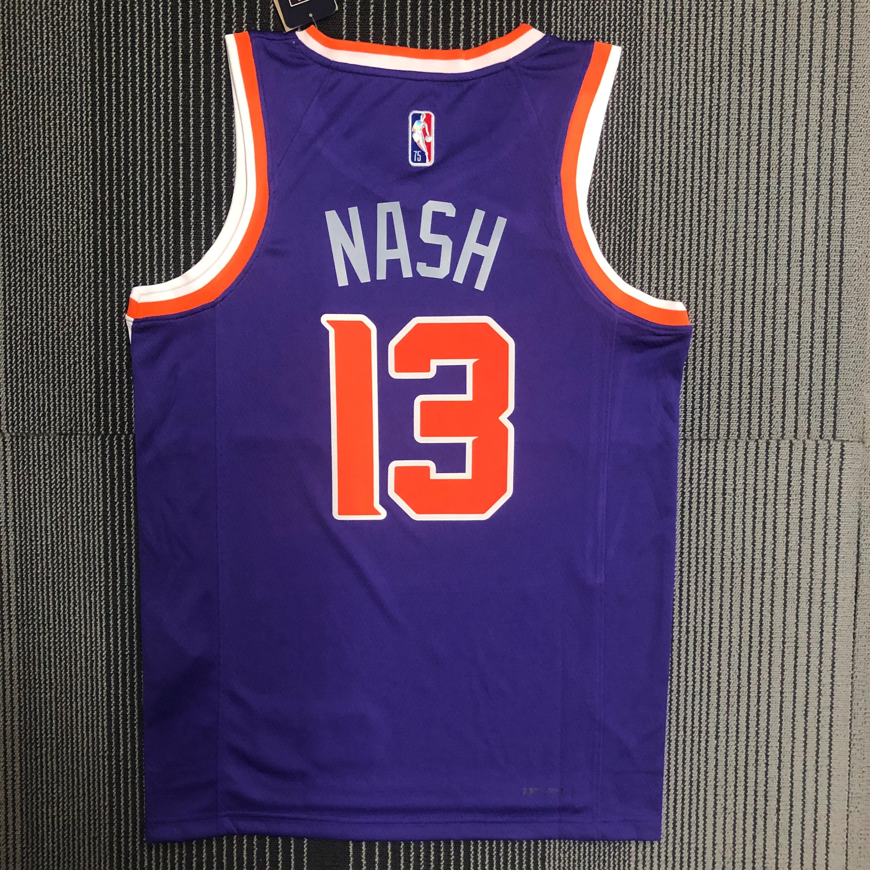 NBA Men 75 Anniversary Phoenix Suns Purple #13 NASH Jersey High Quality Name and Number Print - leoleo123123