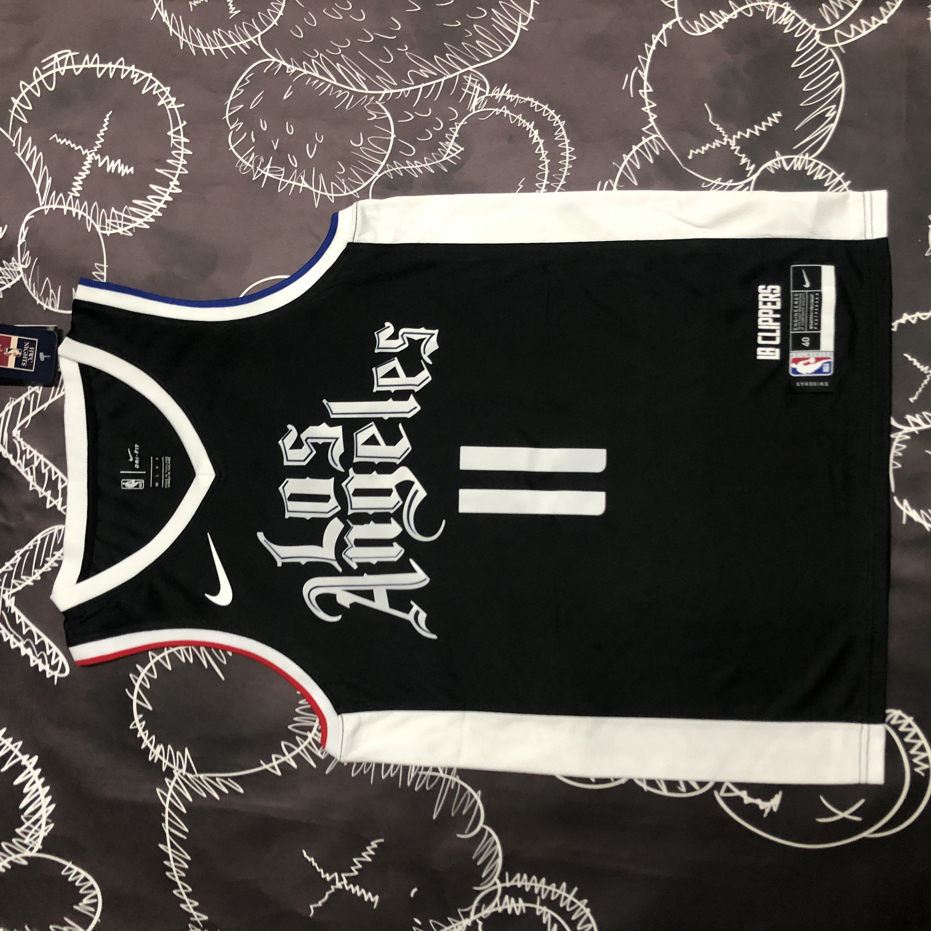 NBA Season 20-21 Men Los Angeles Clippers in Latin Black City #11 WALL Jersey High Quality Name and Number Print - leoleo123123