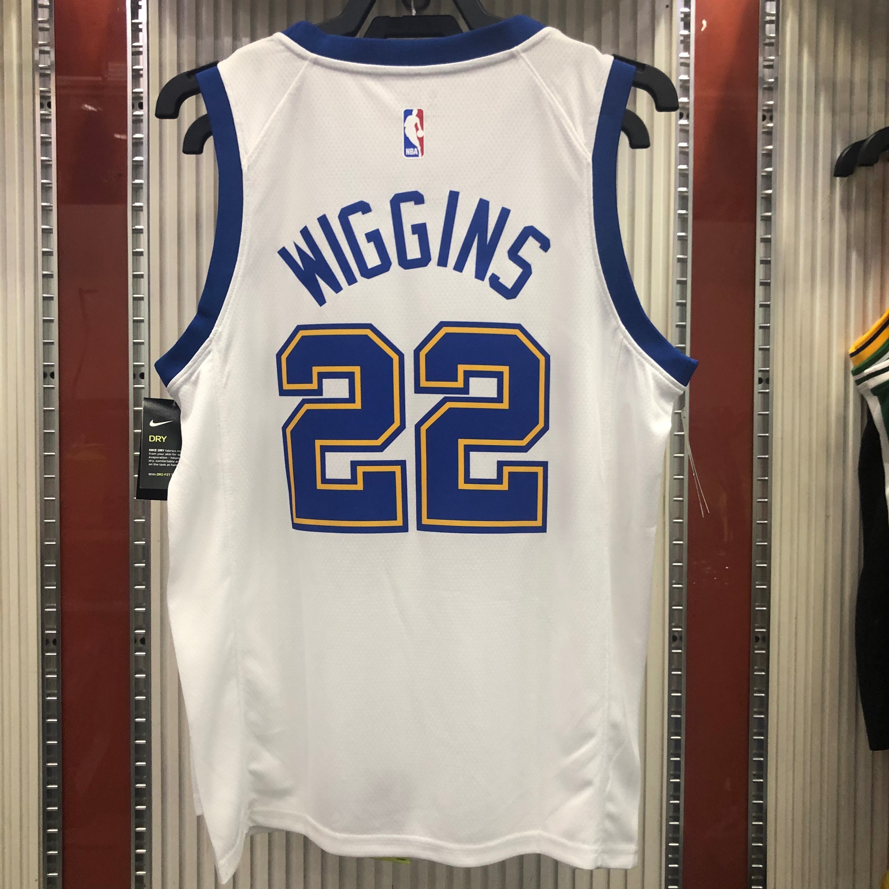 NBA Men Golden State Warriors Retro White #22 WIGGINS Jersey High Quality Name and Number Print - leoleo123123