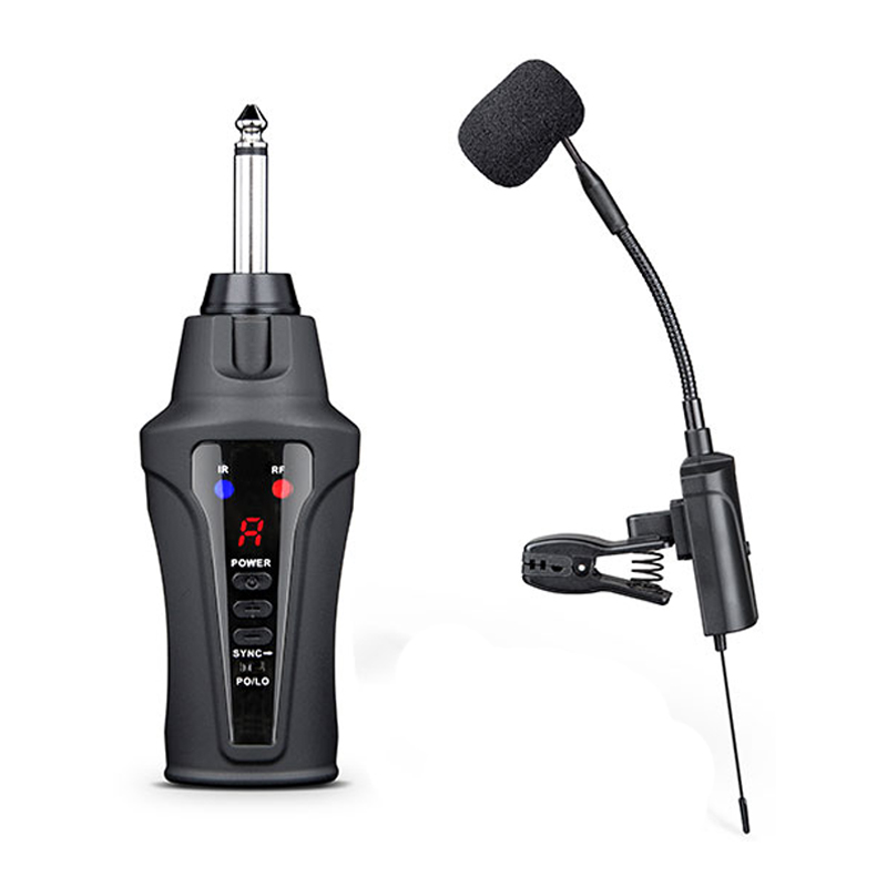 Wireless Saxophone Microphone System Rechargeable UHF Holder for Trumpet Sax Alto Soprano Tenor Wind Instrument Pickup ACEMIC - leoleo123123