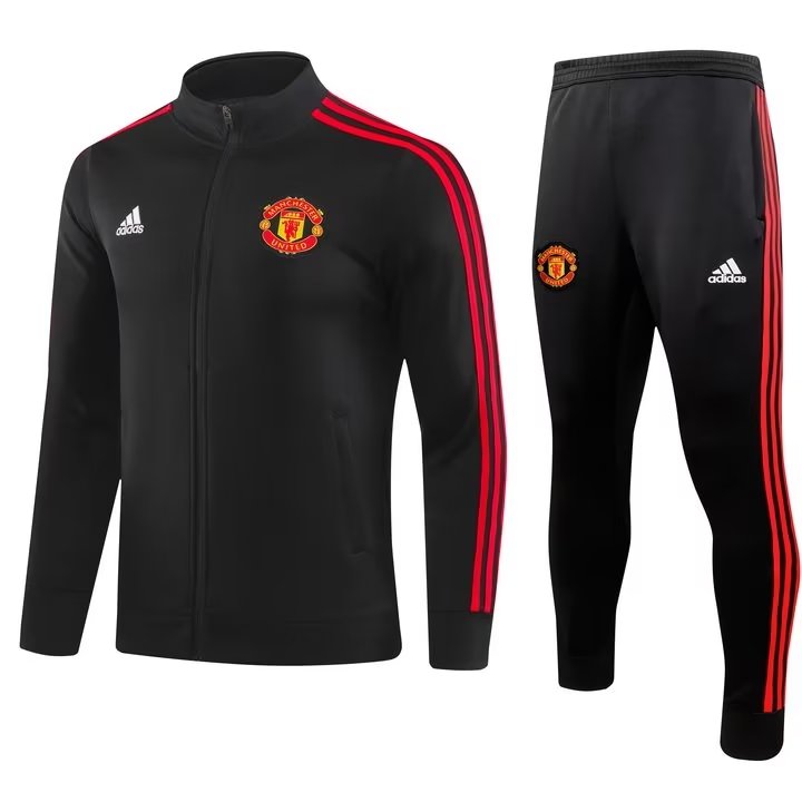 23/24 Man United Black Jacket Tracksuit Thai Quality - leoleo123123