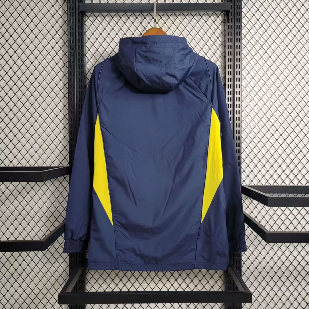 23/24 Real Madrid Blue Windbreaker Jacket Thai Quality - leoleo123123