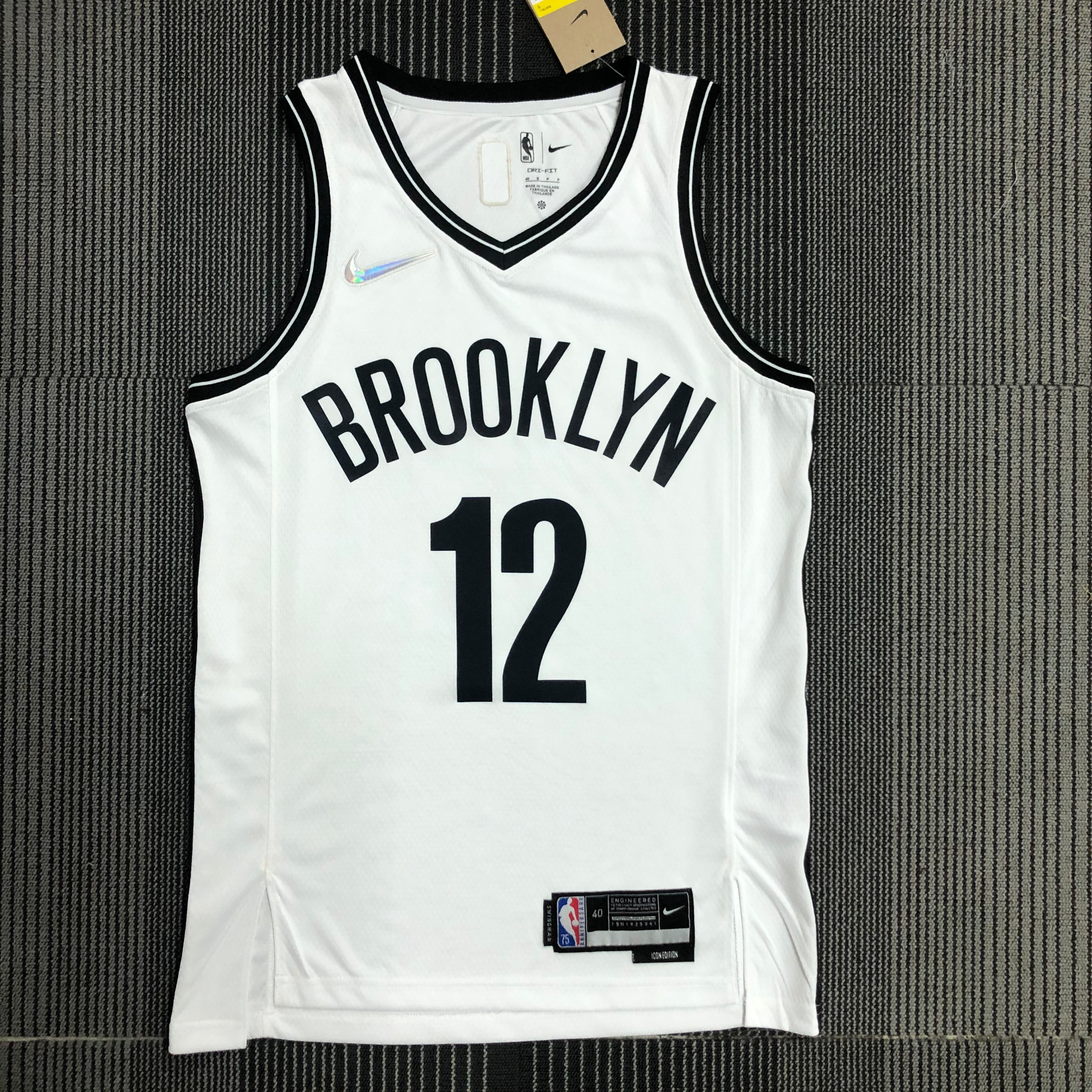 NBA Men 75th Anniversary Brooklyn Nets White #12 HARRIS Jersey High Quality Name and Number Print - leoleo123123