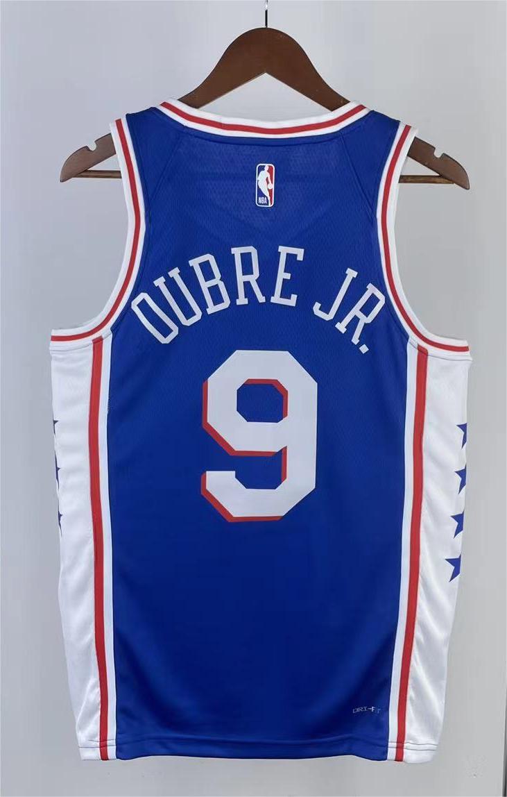 NBA Men 2023 Philadelphia 76ers Blue #9 OUBRE JR. Swingman Jersey - leoleo123123