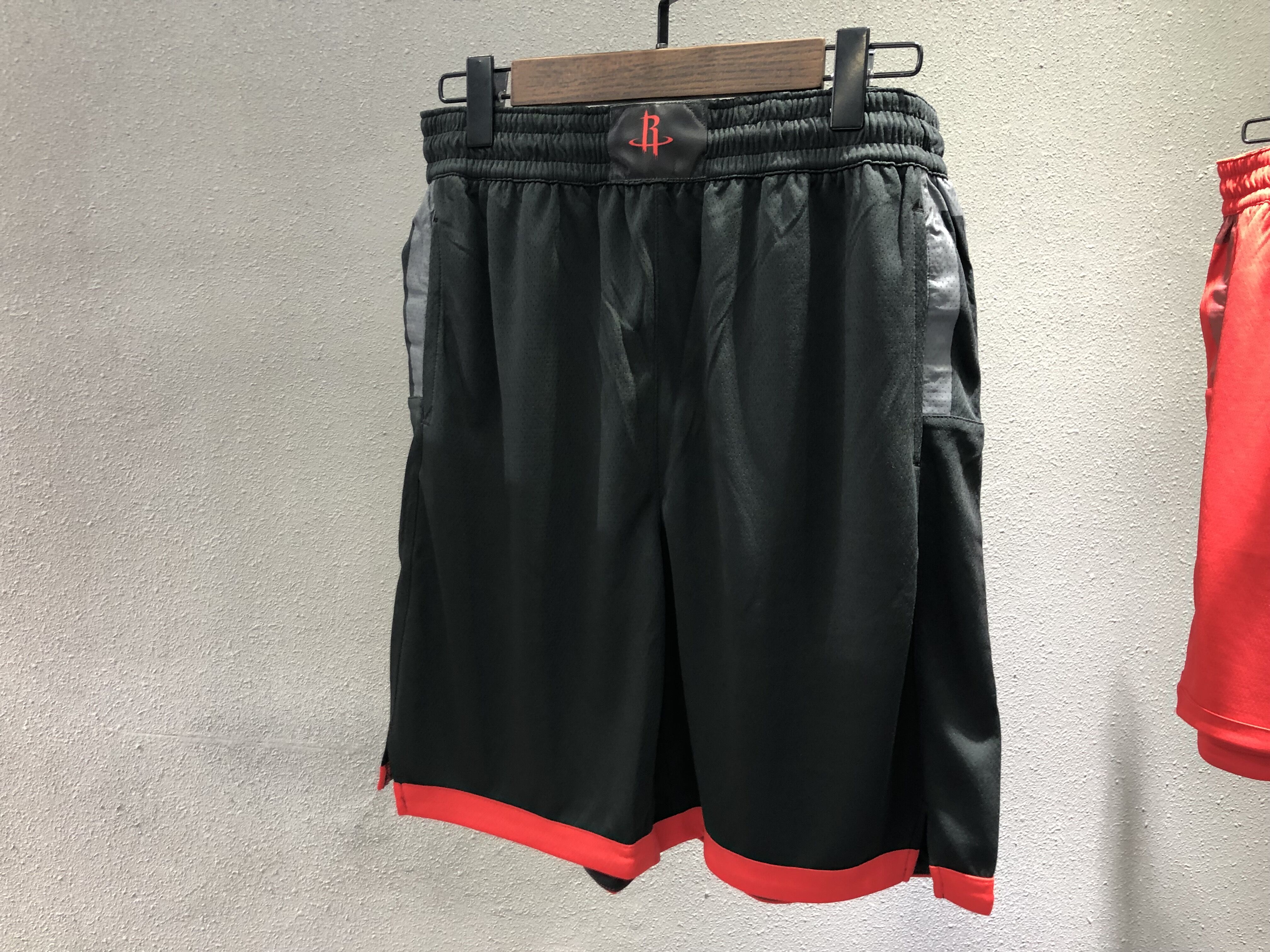 NBA Men Houston Rockets Black Pant Short High Quality Name and Number Print - leoleo123123