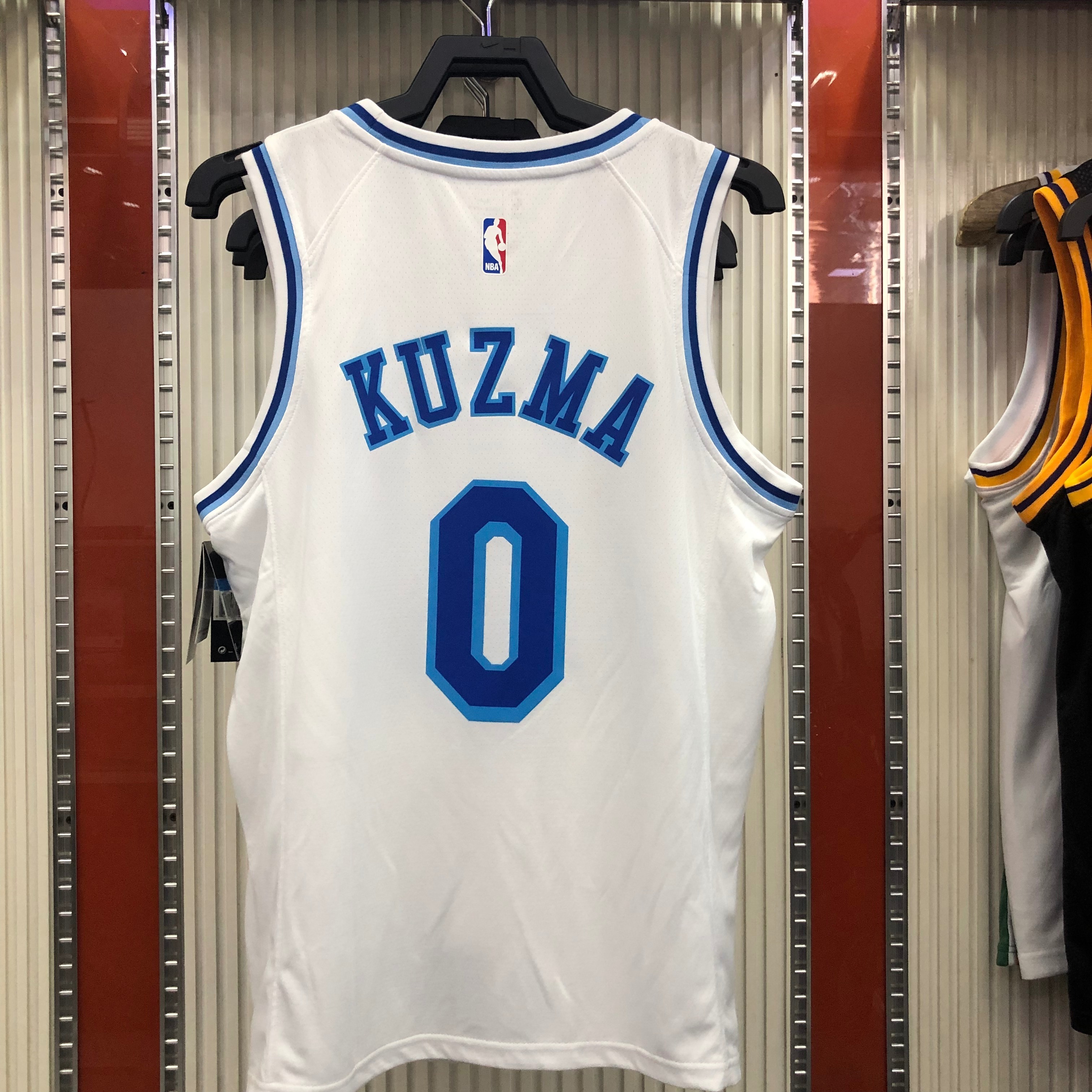 NBA Men Los Angeles Lakers Retro in Latin with Crenshaw #0 KUZMA white Round Neck Jersey High Quality Name and Number Print - leoleo123123
