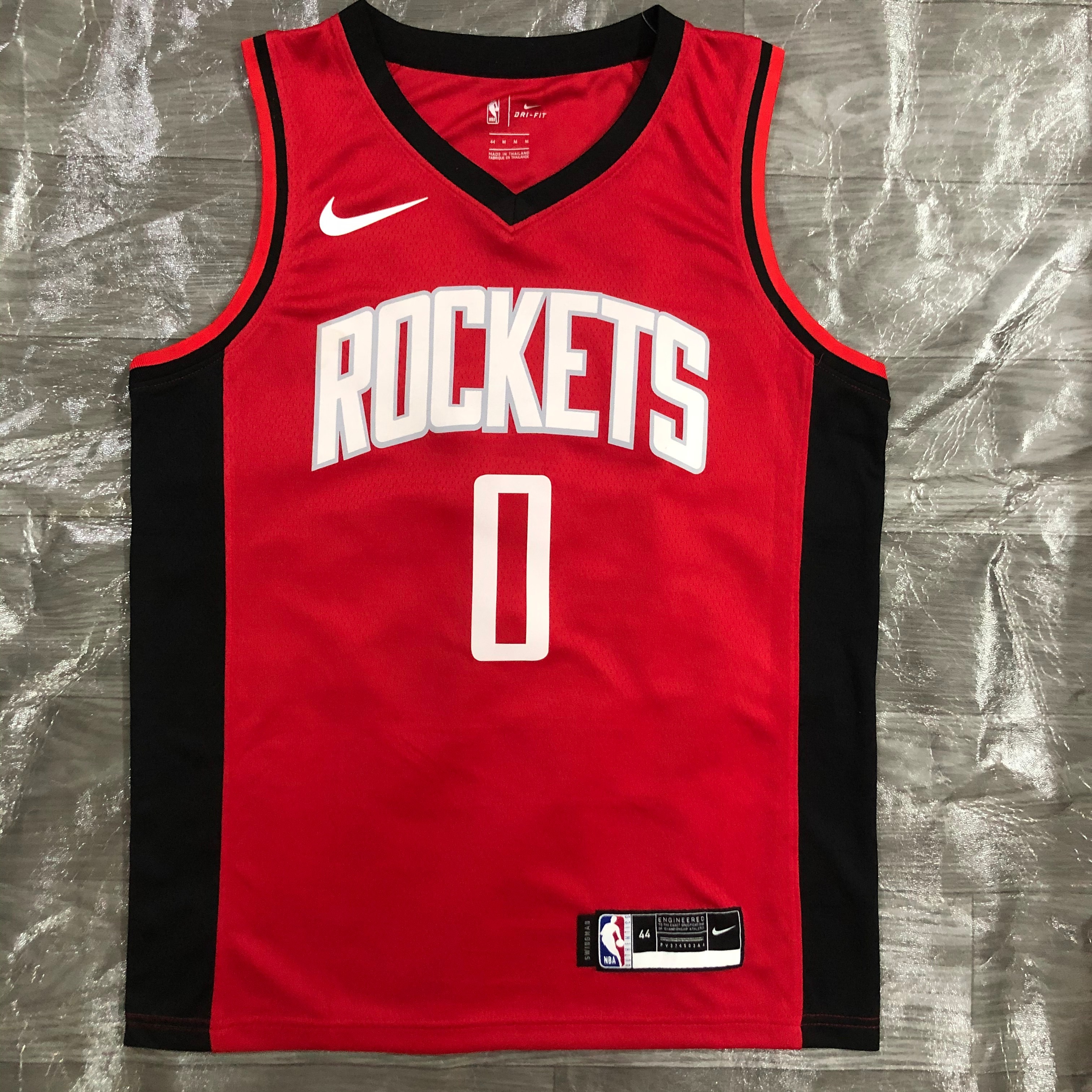 NBA Men Season 2021 Houston Rockets Red #0 WESTBROOK Jersey High Quality Name and Number Print - leoleo123123