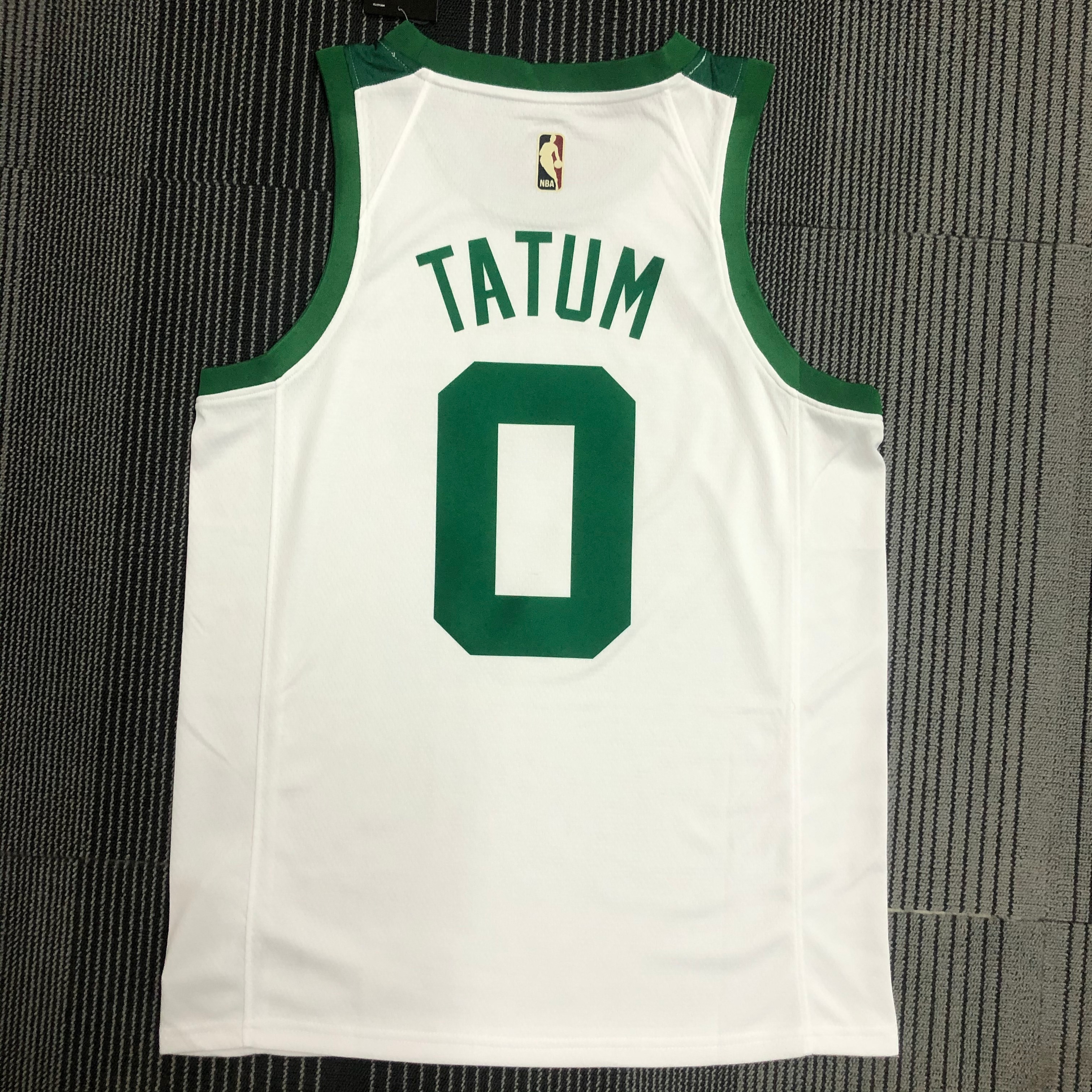 NBA 75th Anniversary Boston Celtics Retro White #0 TATUM Jersey High Quality Name and Number Print - leoleo123123