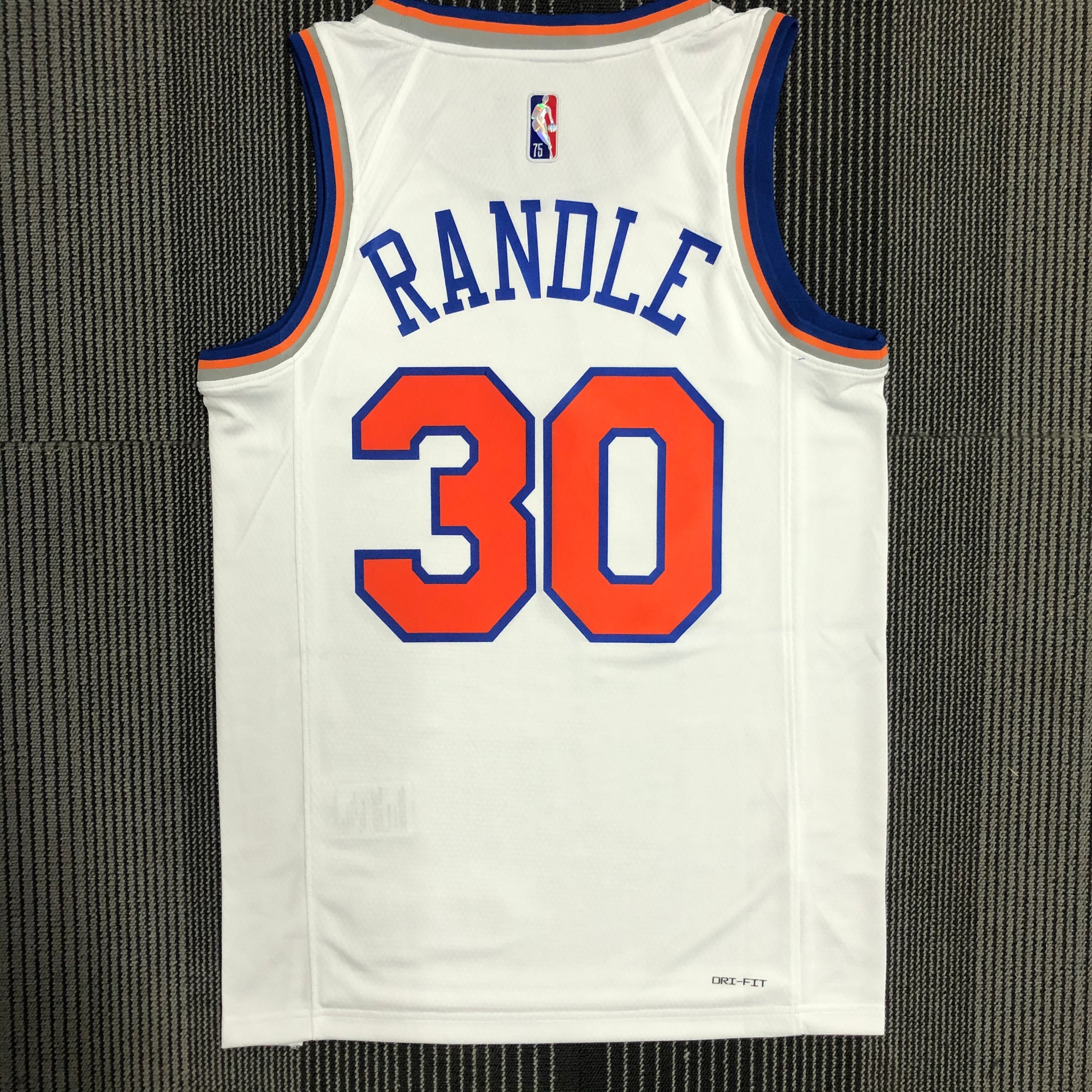 NBA Men 75th Anniversary New York Knicks White #30 RANDLE Jersey High Quality Name and Number Print - leoleo123123