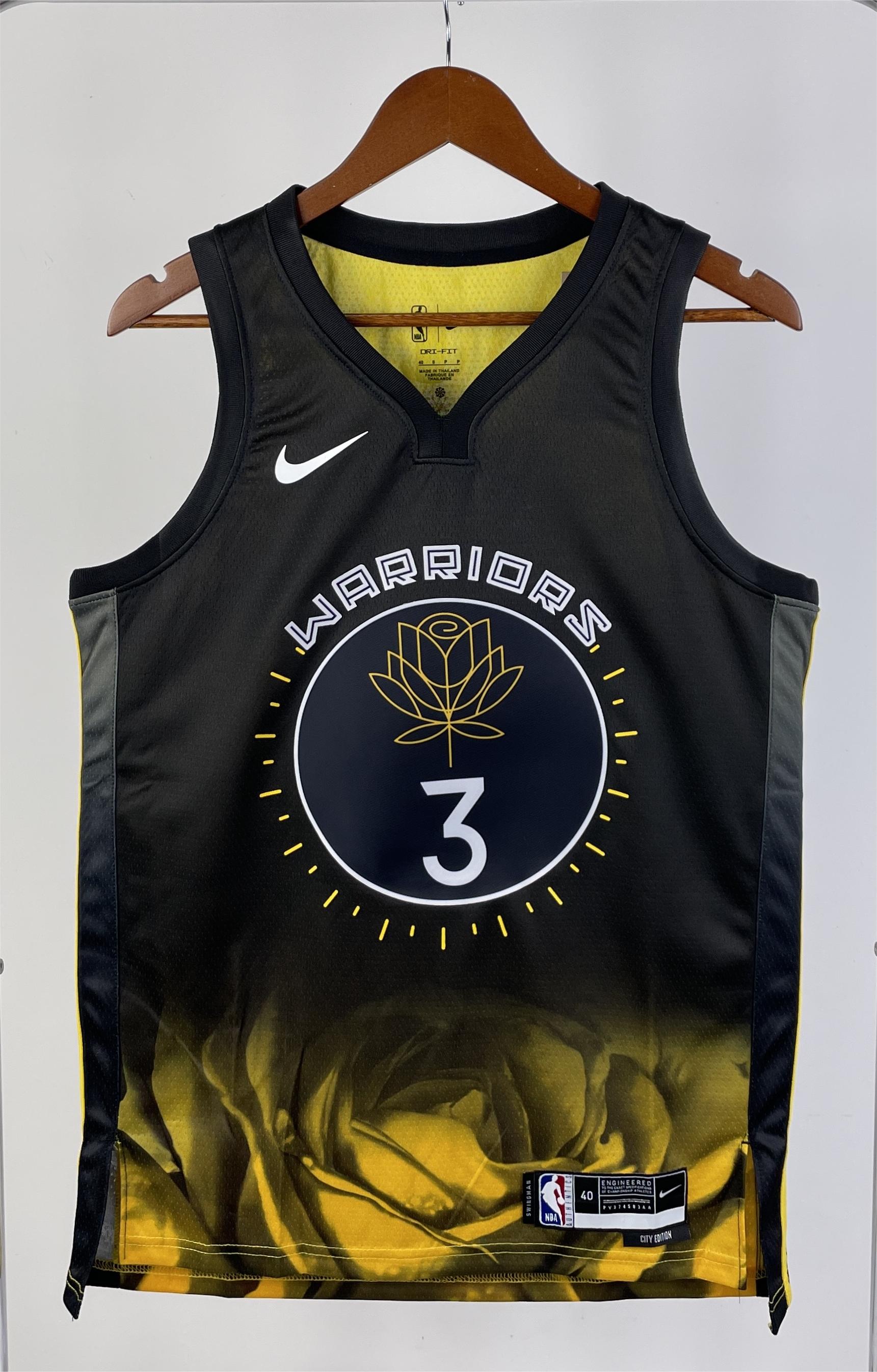NBA Men Season 2023 Golden State Warriors Black #3 PAUL Jersey High Quality Name and Number Print - leoleo123123