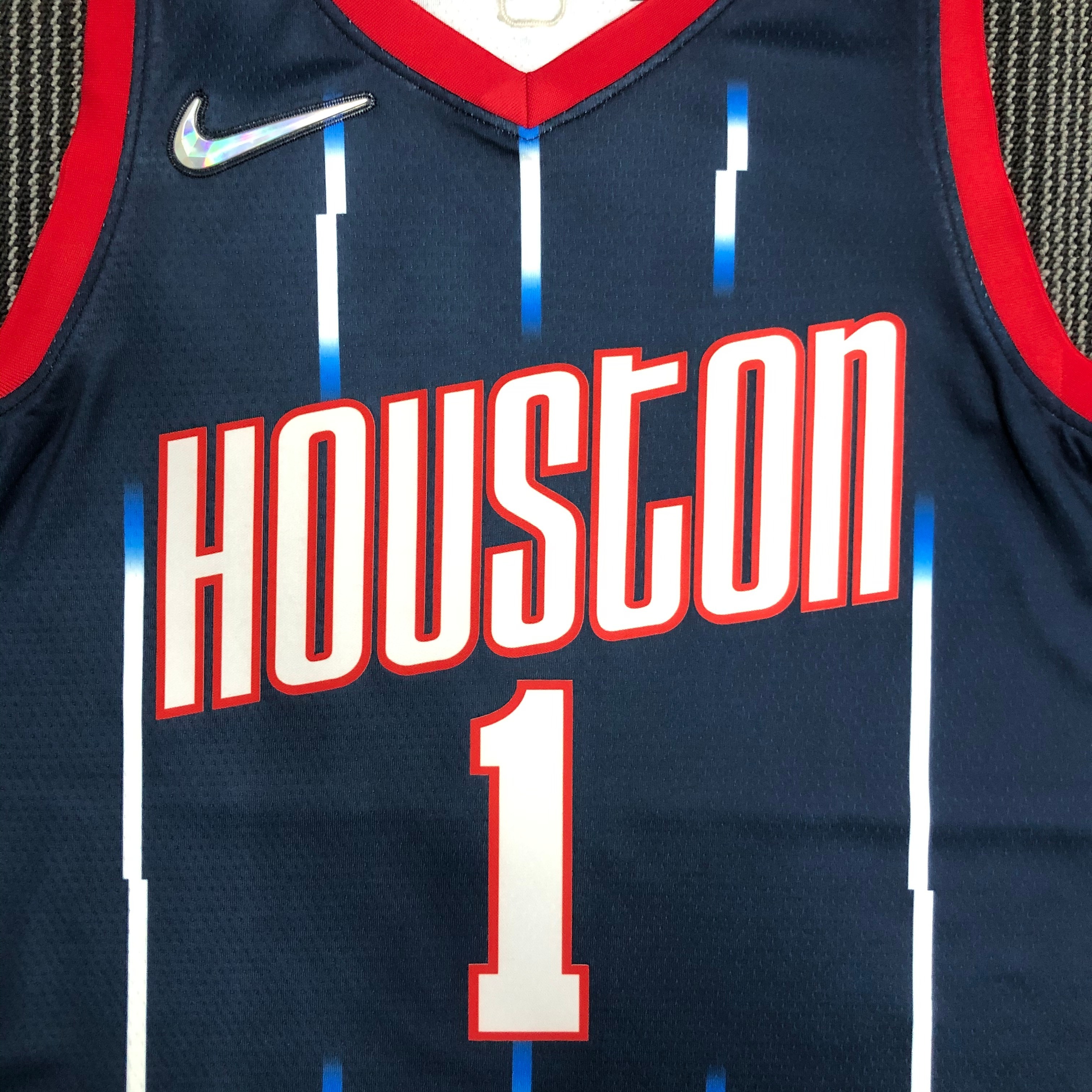 NBA Men Season 2022 Houston Rockets Blue #1 MCGRADY Jersey High Quality Name and Number Print - leoleo123123