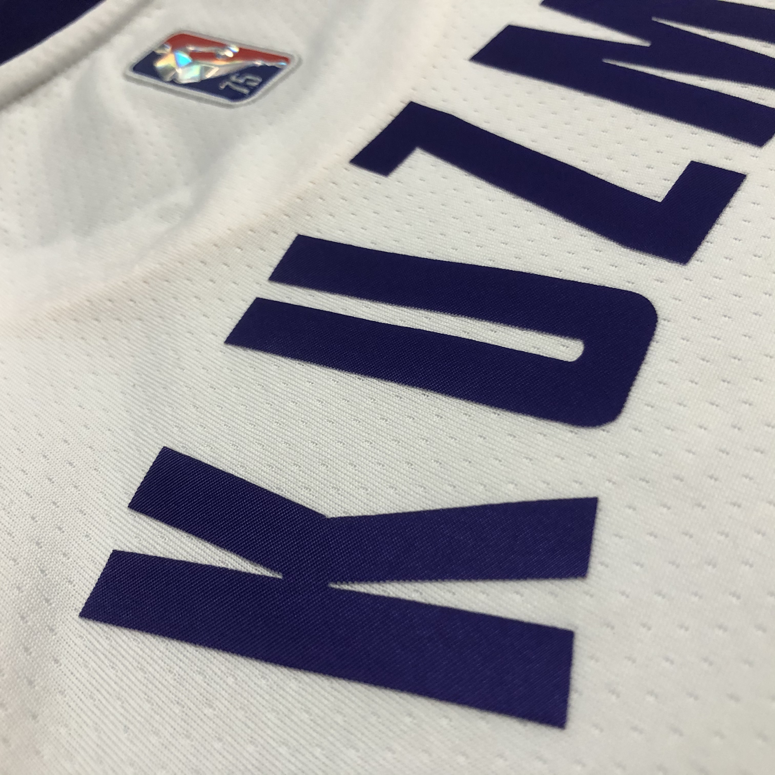 NBA 75th Anniversary Los Angeles Lakers White Round Neck #0 KUZMA Jersey High Quality Name and Number Print - leoleo123123