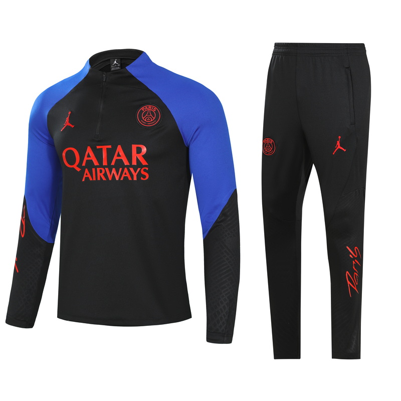 22/23 PSG Black Jordan Sweater Tracksuit Thai Quality - leoleo123123