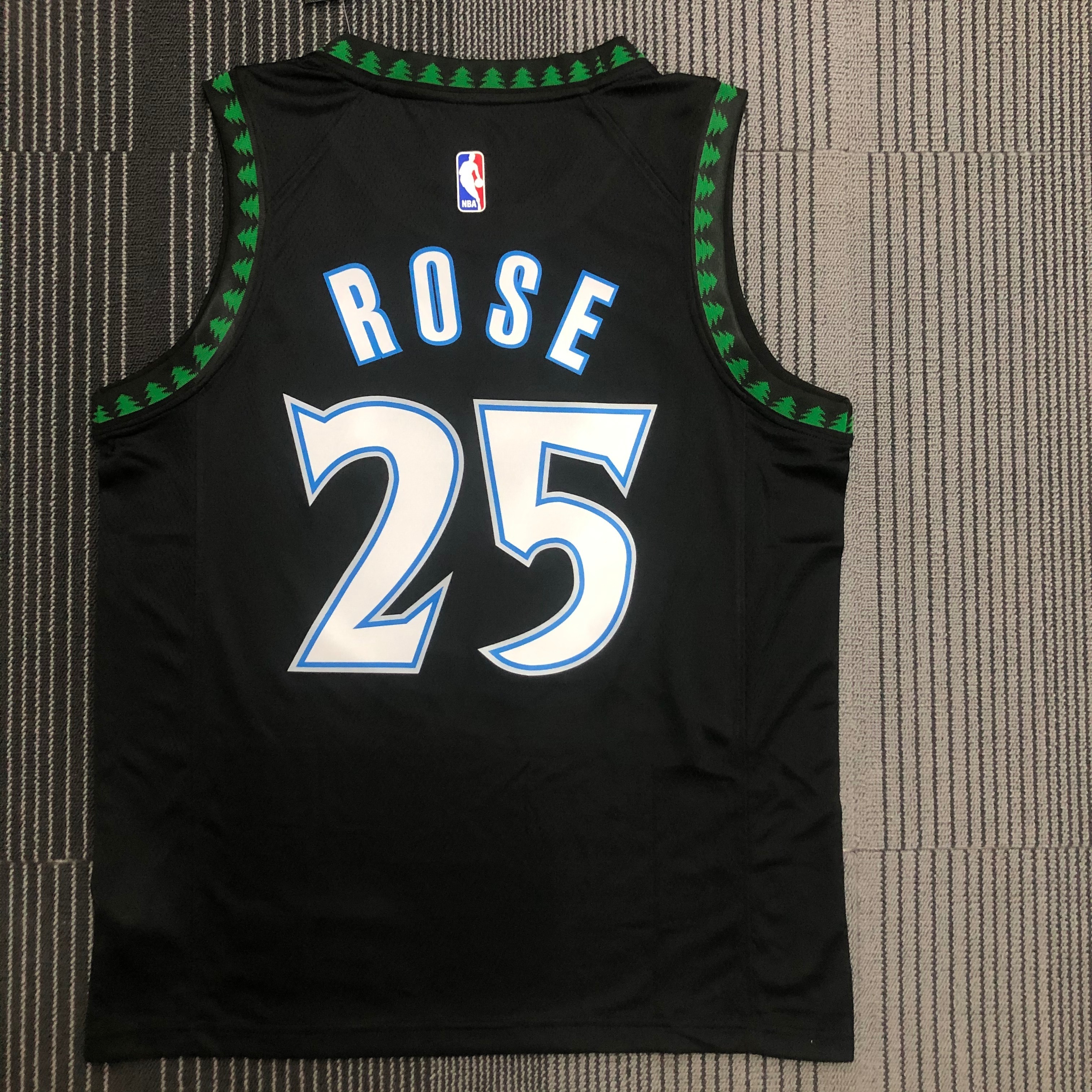 NBA Men Minnesota Timberwolves Retro Black #25 ROSE Jersey High Quality Name and Number Print - leoleo123123