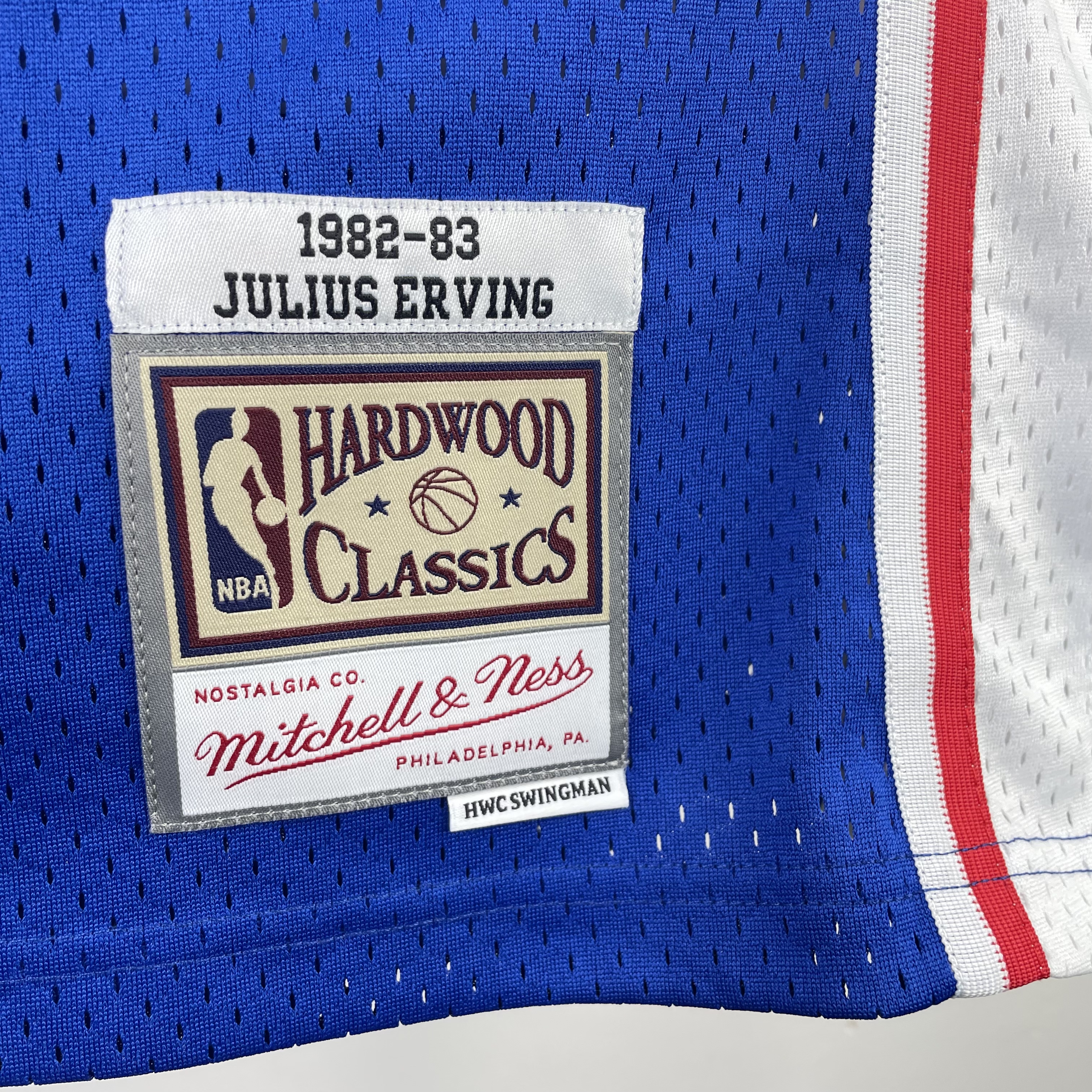 NBA Men 1982-83 Philadelphia 76ers Blue #6 ERVING Swingman Jersey - leoleo123123
