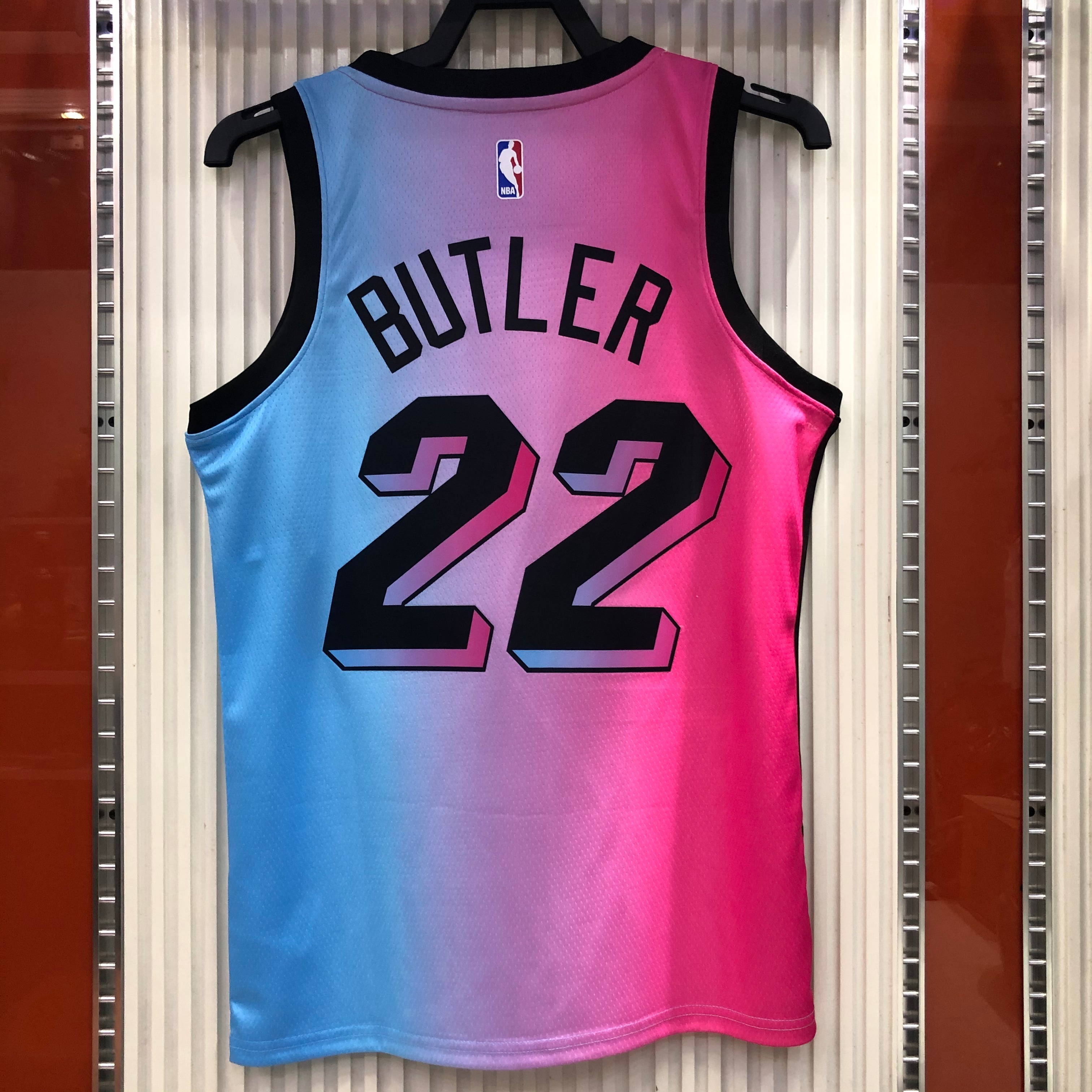 NBA Men Season 2021 Miami Heat City Gradient color #22 BUTLER Jersey High Quality Name and Number Print - leoleo123123