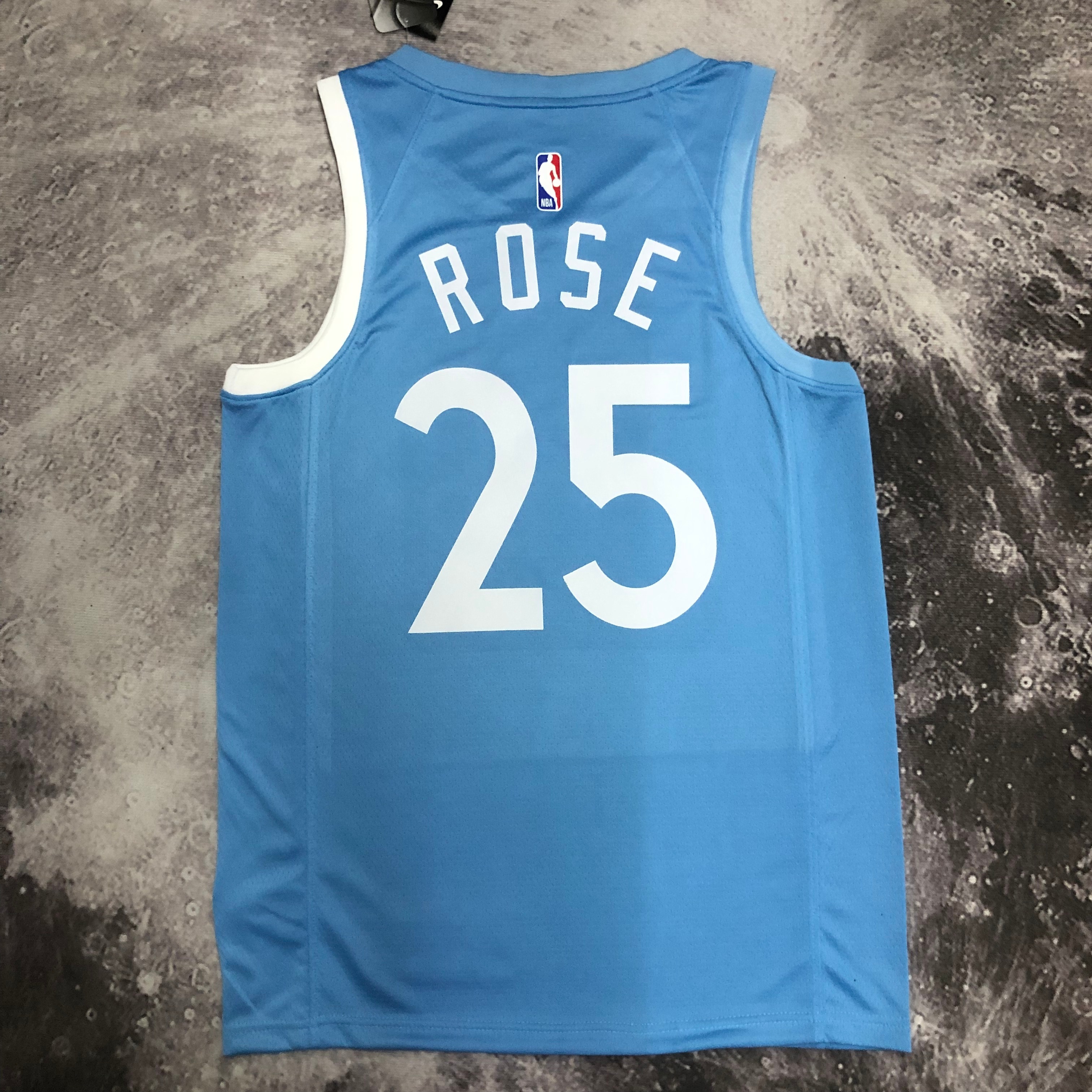 NBA Men Minnesota Timberwolves Sky Blue #25 ROSE Jersey High Quality Name and Number Print - leoleo123123
