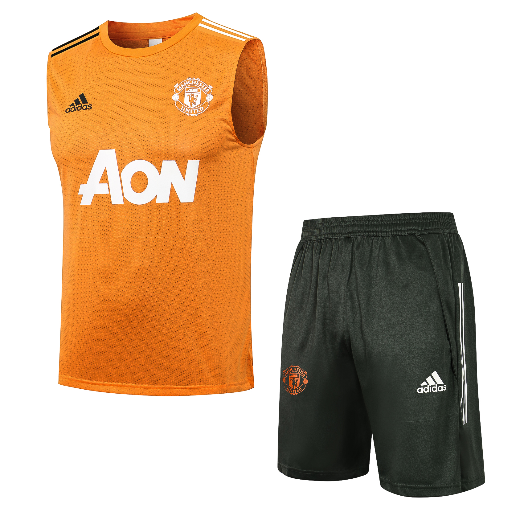 21/22 Manchester United Orange Vest Training Set--Vest and Short Pant Training Tracksuit - leoleo123123