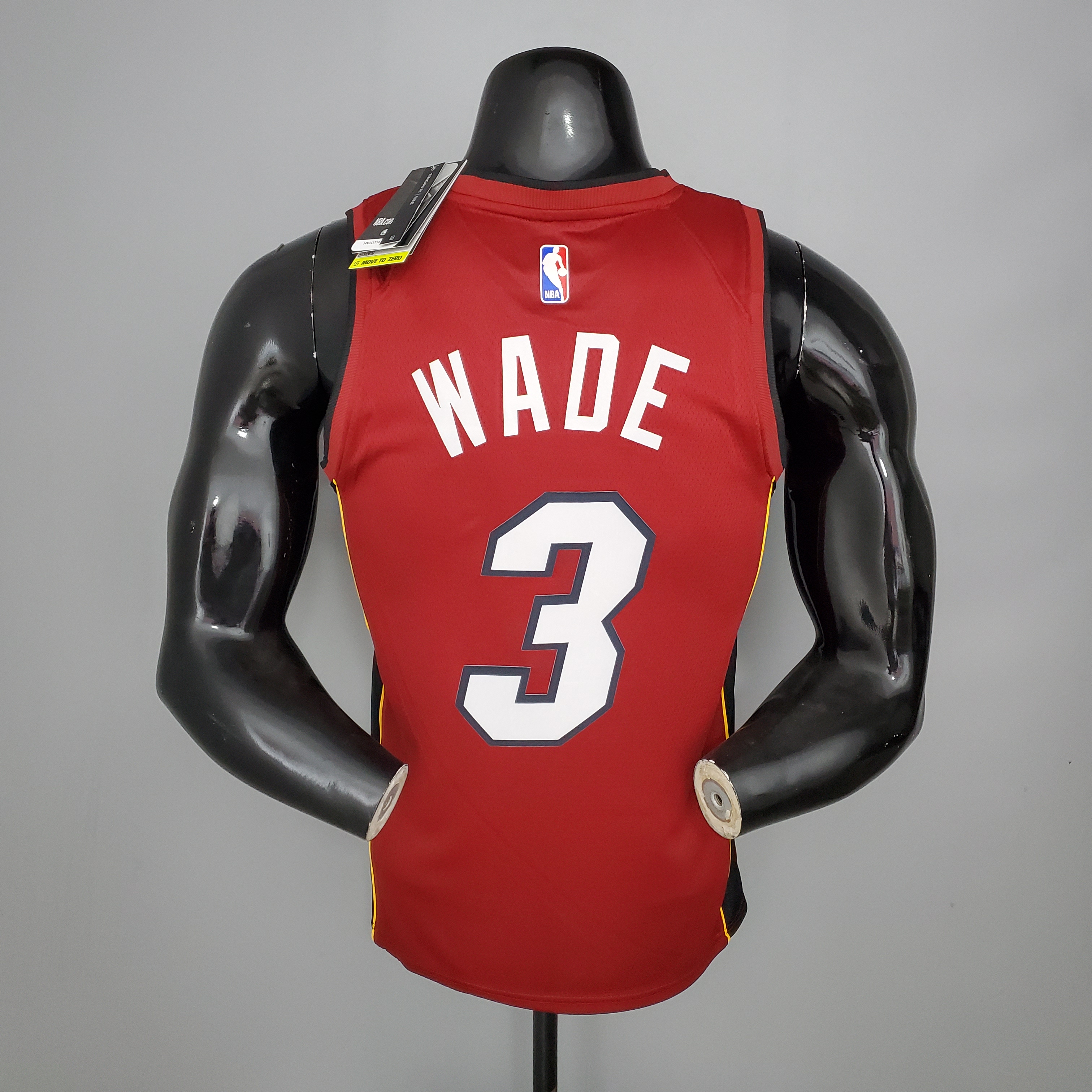 NBA Season 2021 Men Miami Heat Red #3 WADE Jersey with Jordan Logo High Quality Name and Number Print - leoleo123123