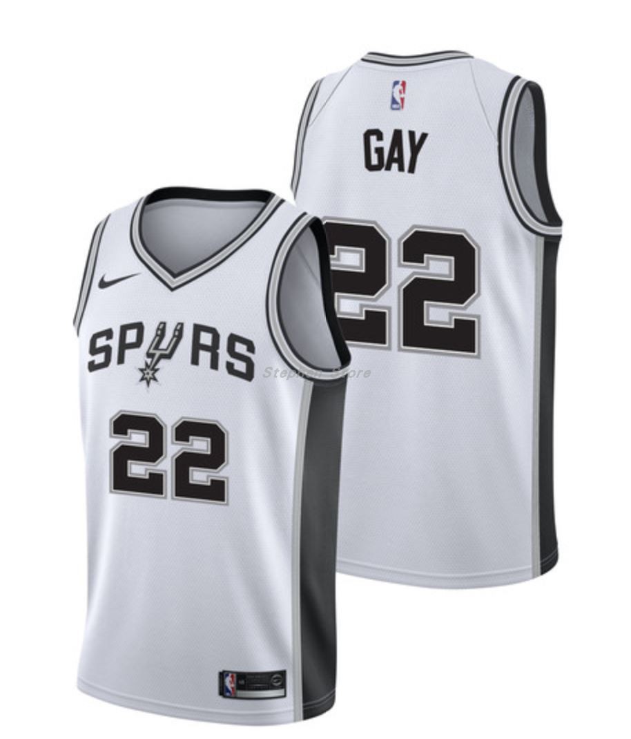 NBA Men San Antonio Spurs White #22 GAY Jersey High Quality Name and Number Print - leoleo123123
