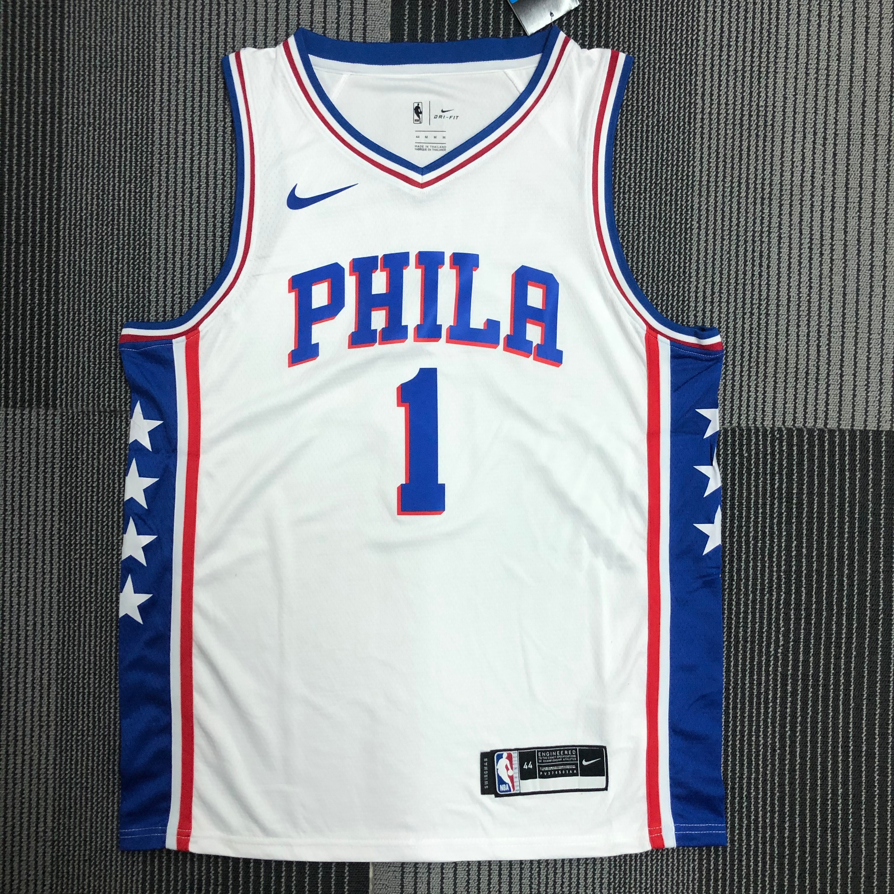 NBA Men Philadelphia 76ers White #1 HARDEN Jersey High Quality Name and Number Print - leoleo123123
