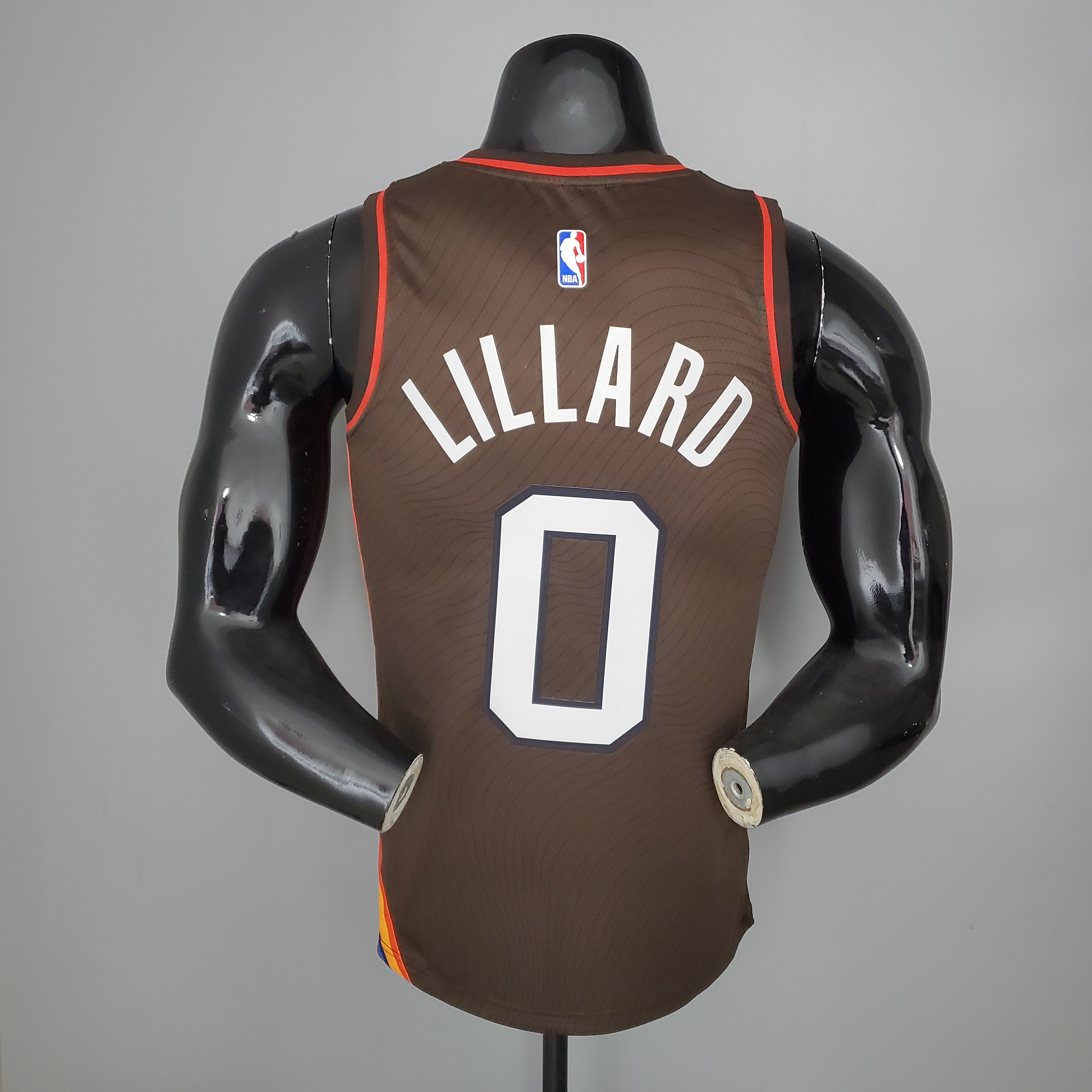 NBA New 2021 Portland Trail Blazers Brown #0 LILLARD Jersey High Quality Name and Number Print - leoleo123123
