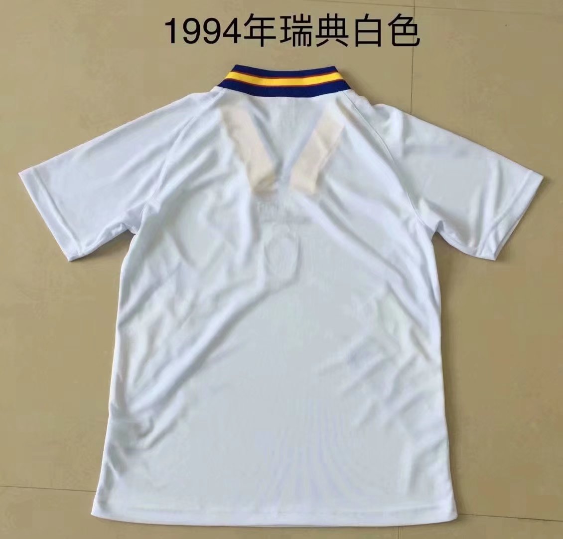 1994 Sweden Home Retro Soccer Jersey Fans Version - leoleo123123