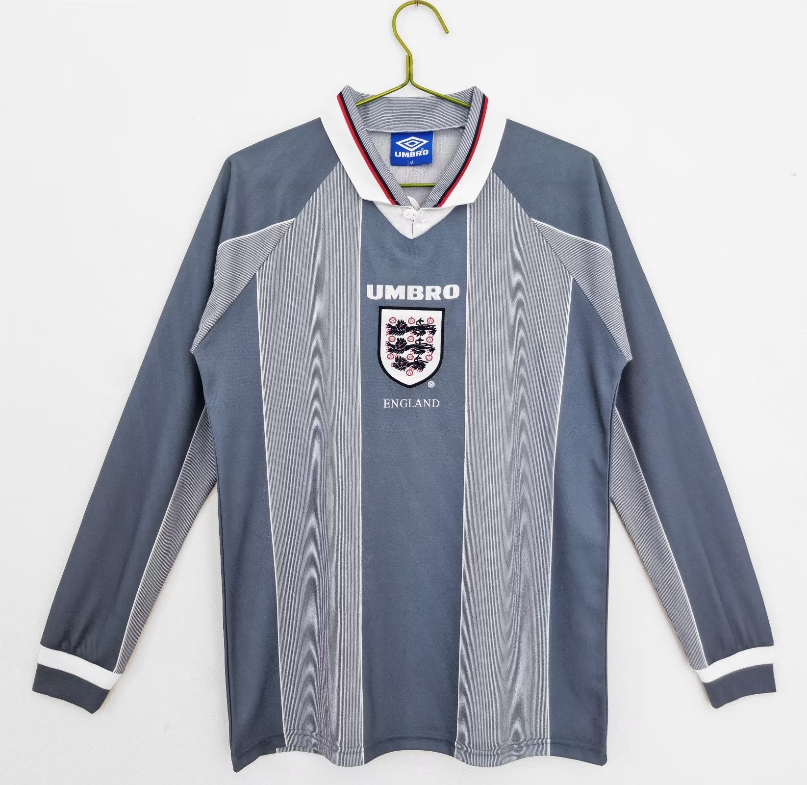 1996 England Away Retro Jersey Long Sleeve - leoleo123123