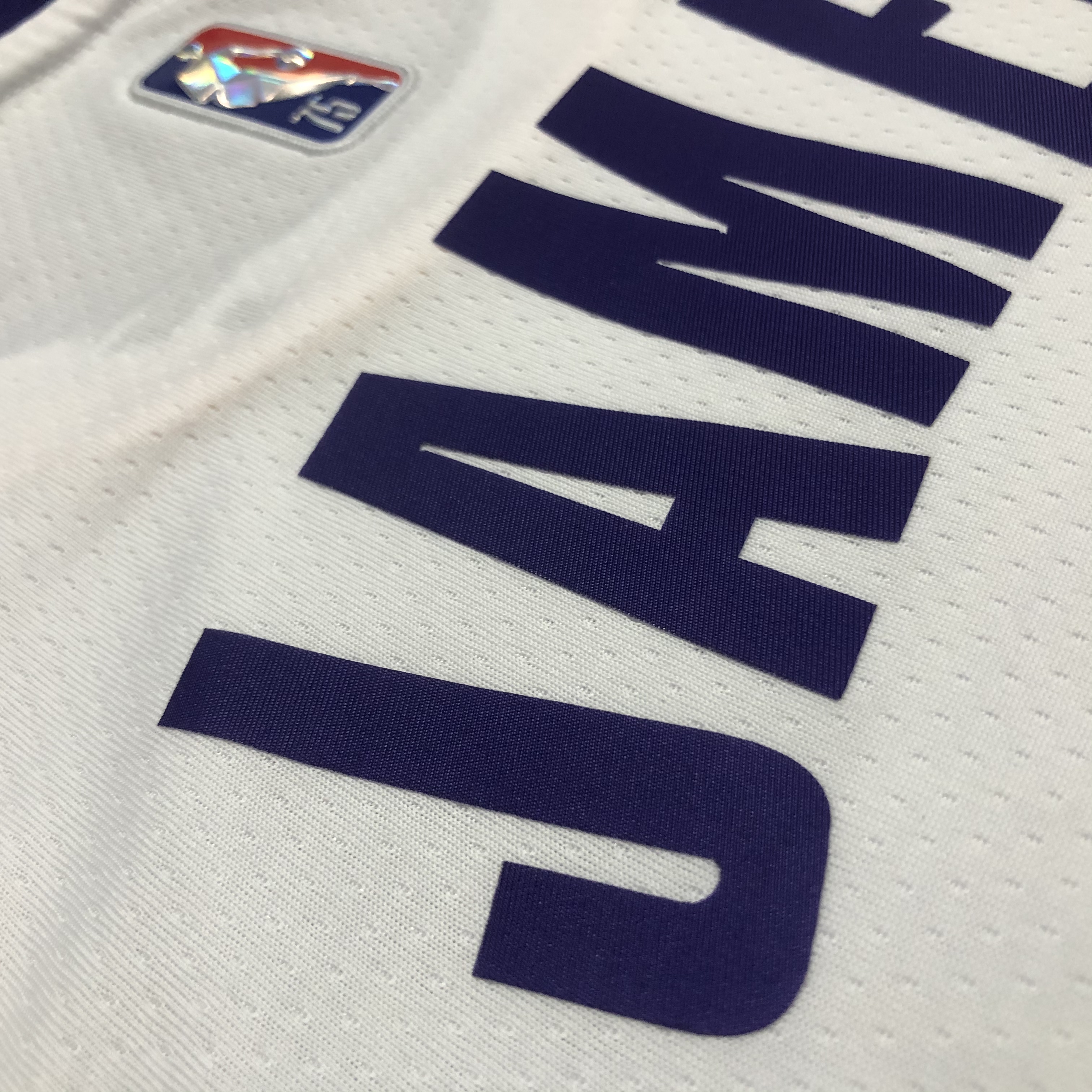 NBA 75th Anniversary Los Angeles Lakers White Round Neck #6 JAMES Jersey High Quality Name and Number Print - leoleo123123