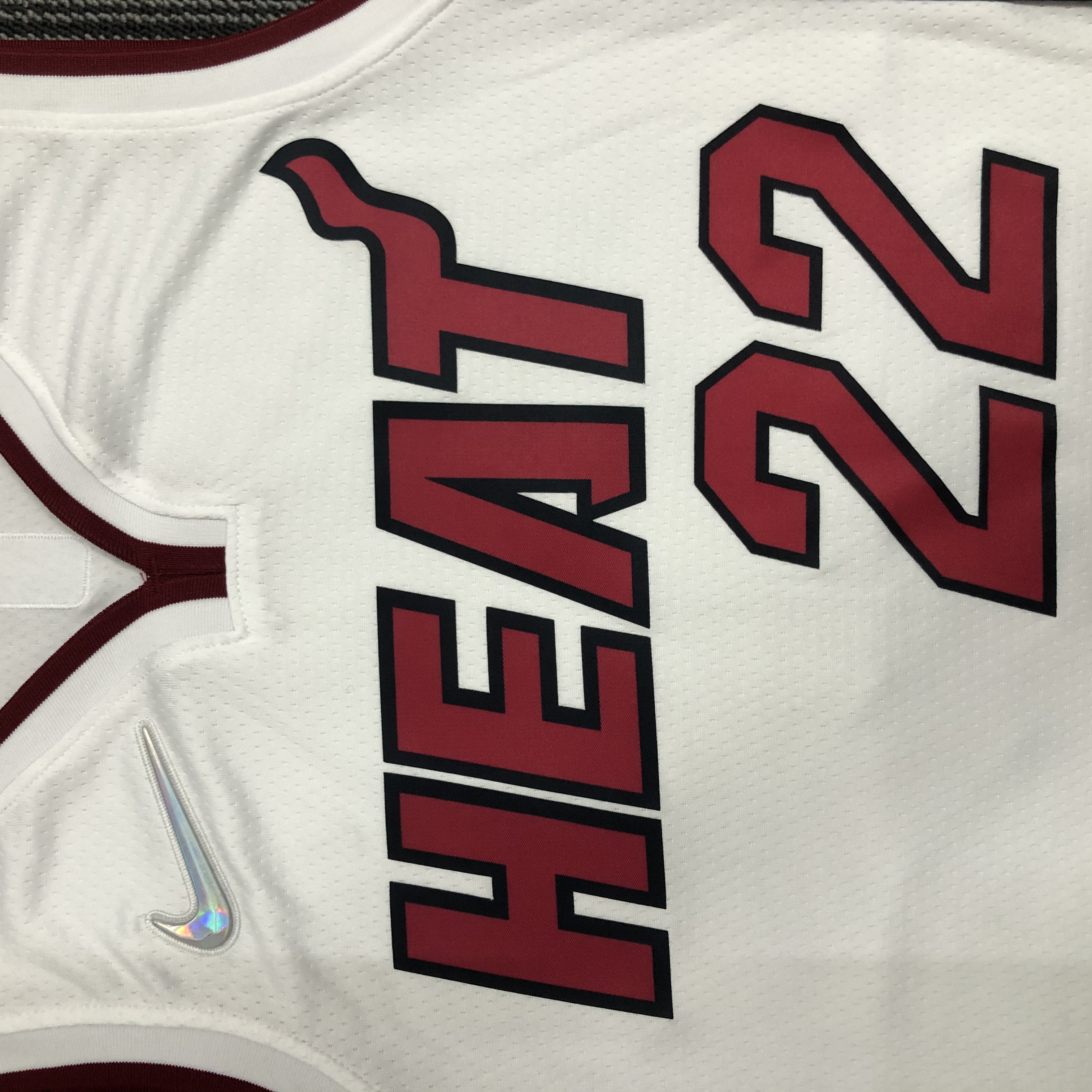 NBA Men 75th Anniversary Miami Heat White #22 BUTLER Jersey High Quality Name and Number Print - leoleo123123