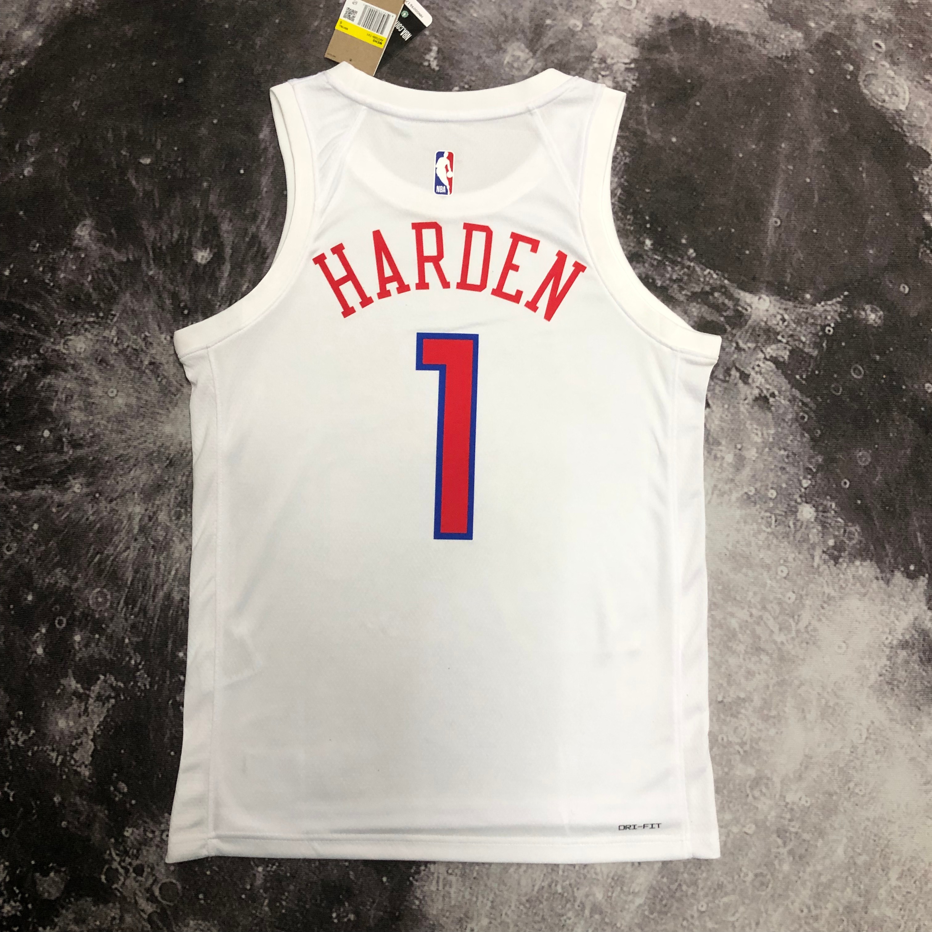 NBA Men Season 2023 Philadelphia 76ers White #1 HARDEN Jersey High Quality Name and Number Print - leoleo123123