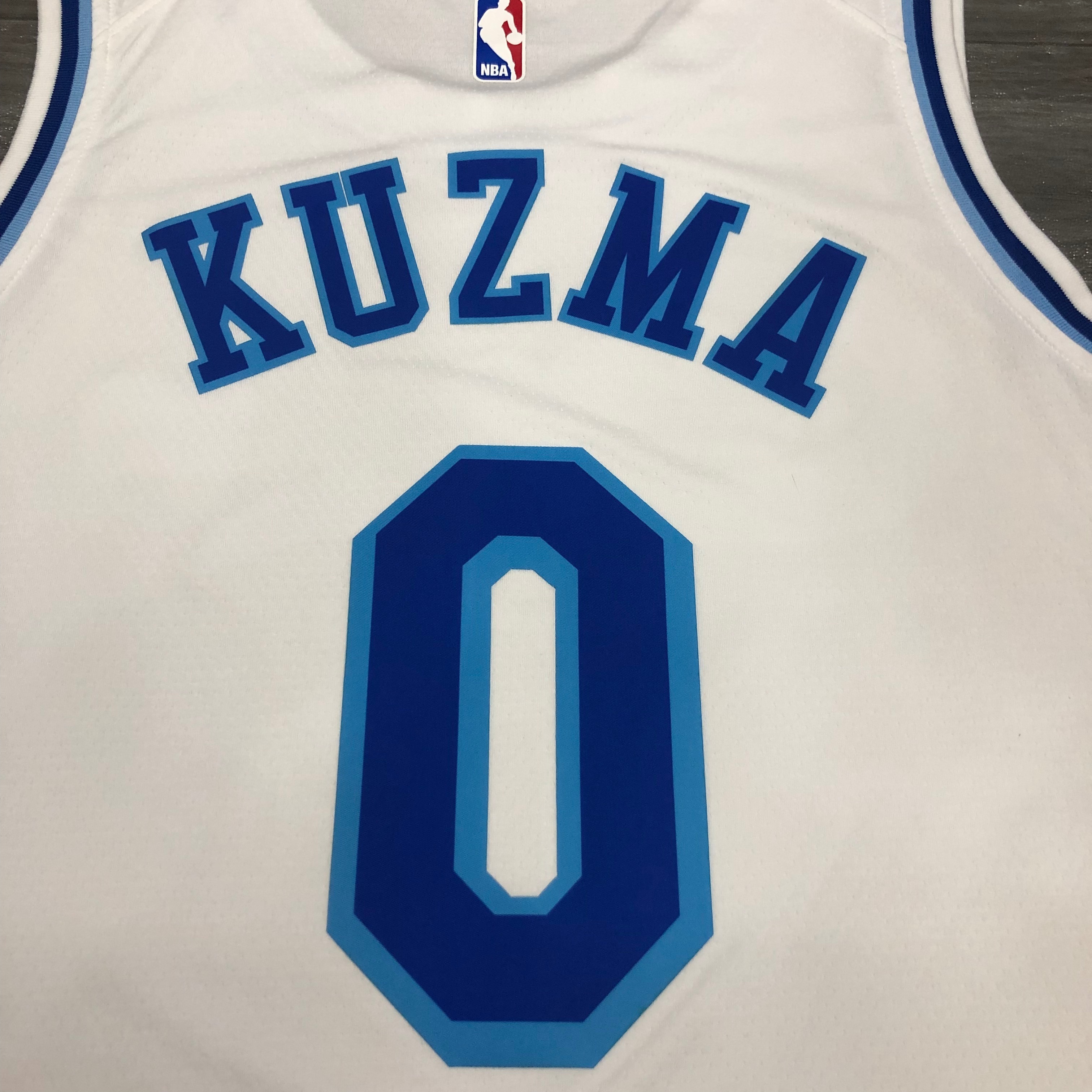 NBA Men Los Angeles Lakers Retro in Latin with Crenshaw #0 KUZMA white Round Neck Jersey High Quality Name and Number Print - leoleo123123