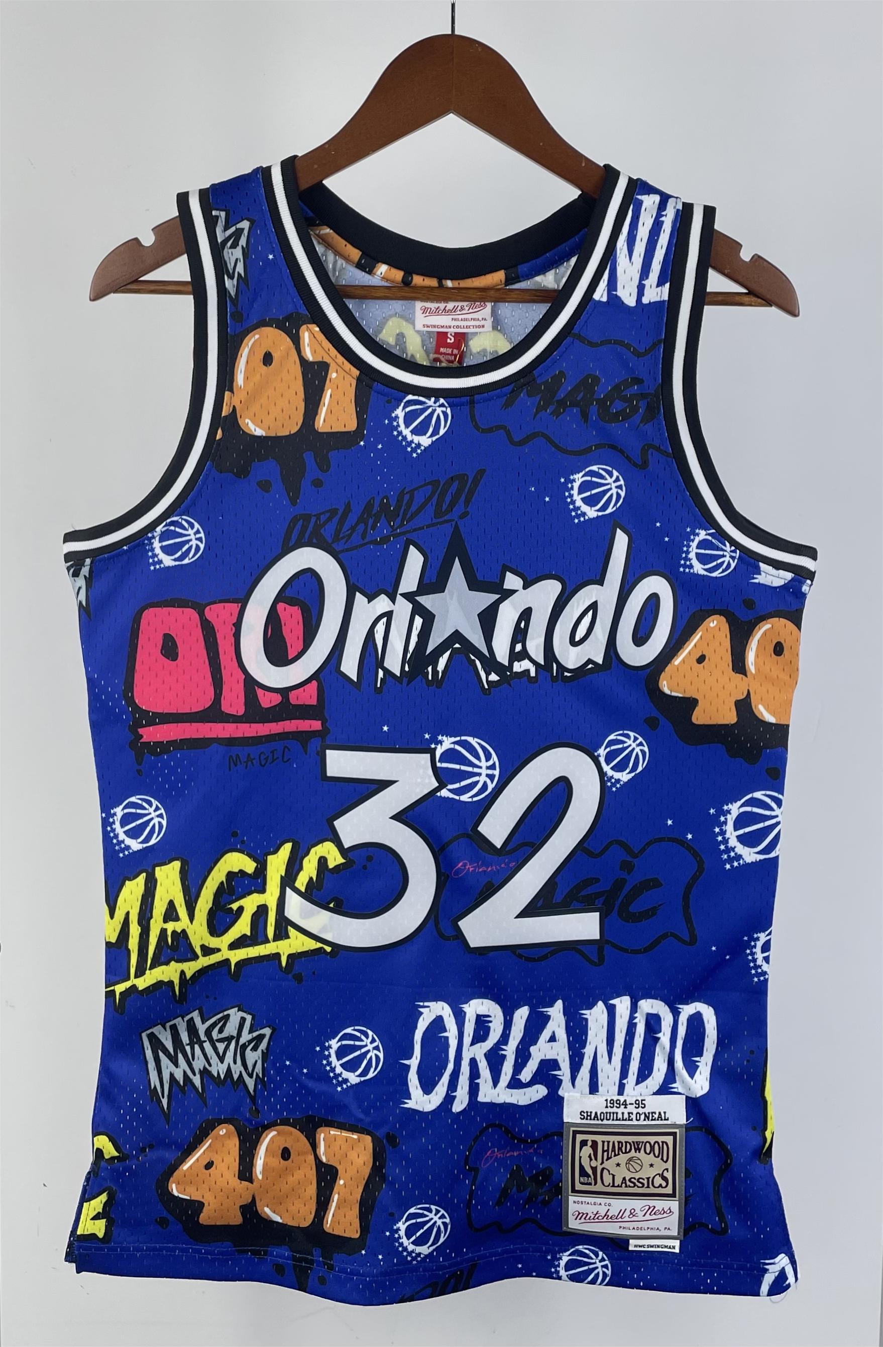 NBA Season 94-95 Orlando Magic Retro Blue #32 ONEAL Swingman Jersey32 - leoleo123123