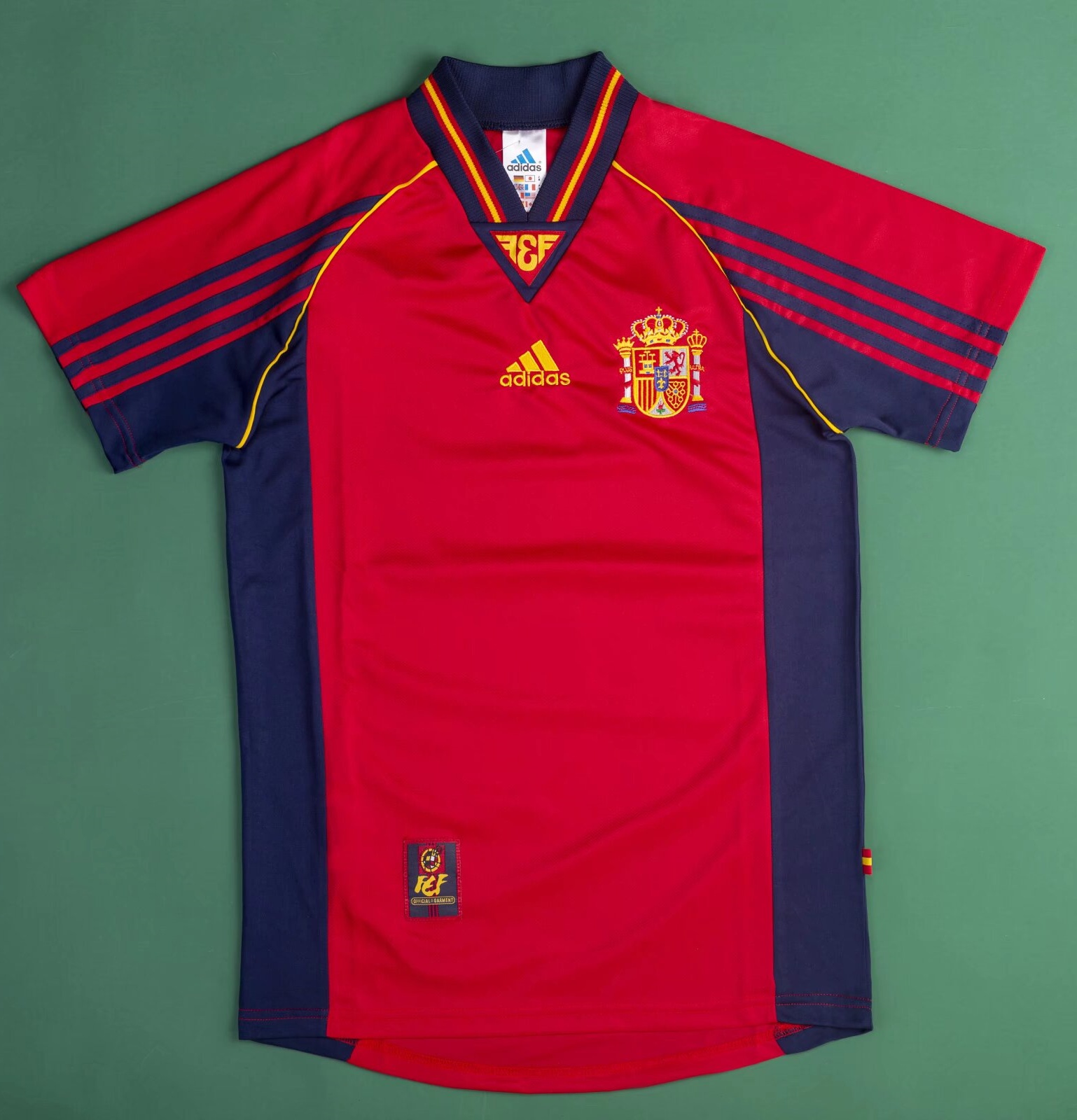 1998 Spain Home Fans Version Retro Jersey - leoleo123123